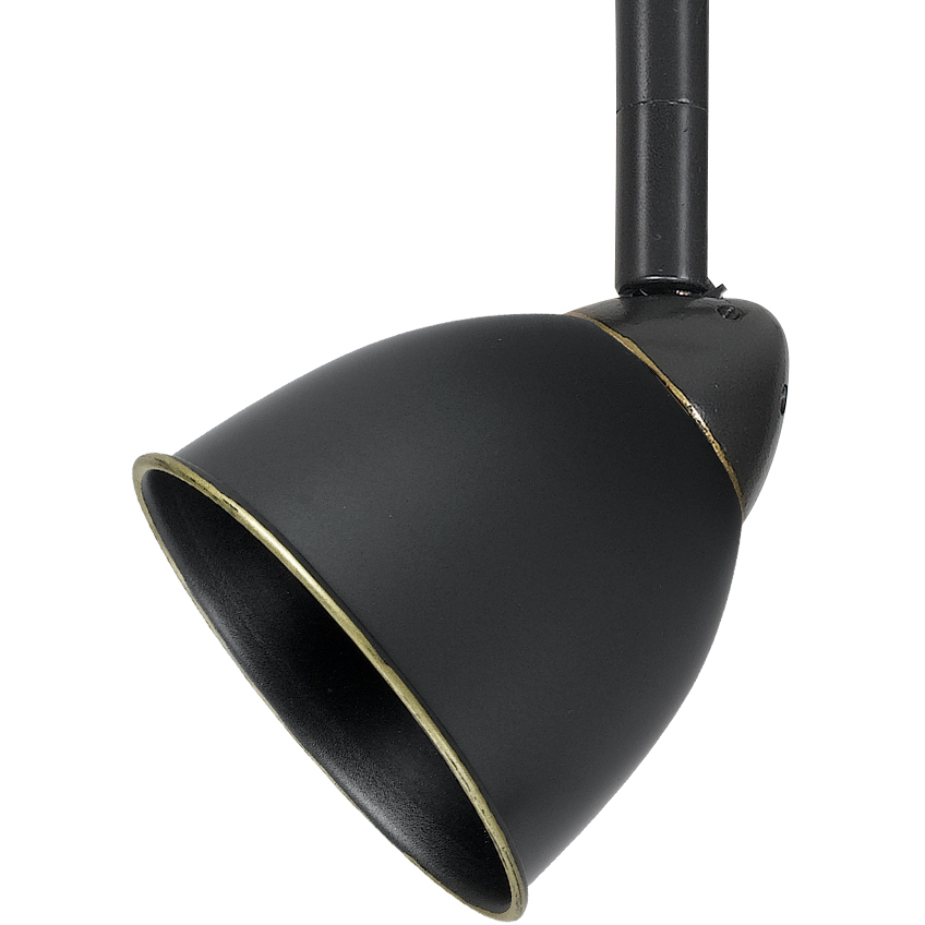 Serpentine 1 Light 120V Black Track Head Ceiling Light