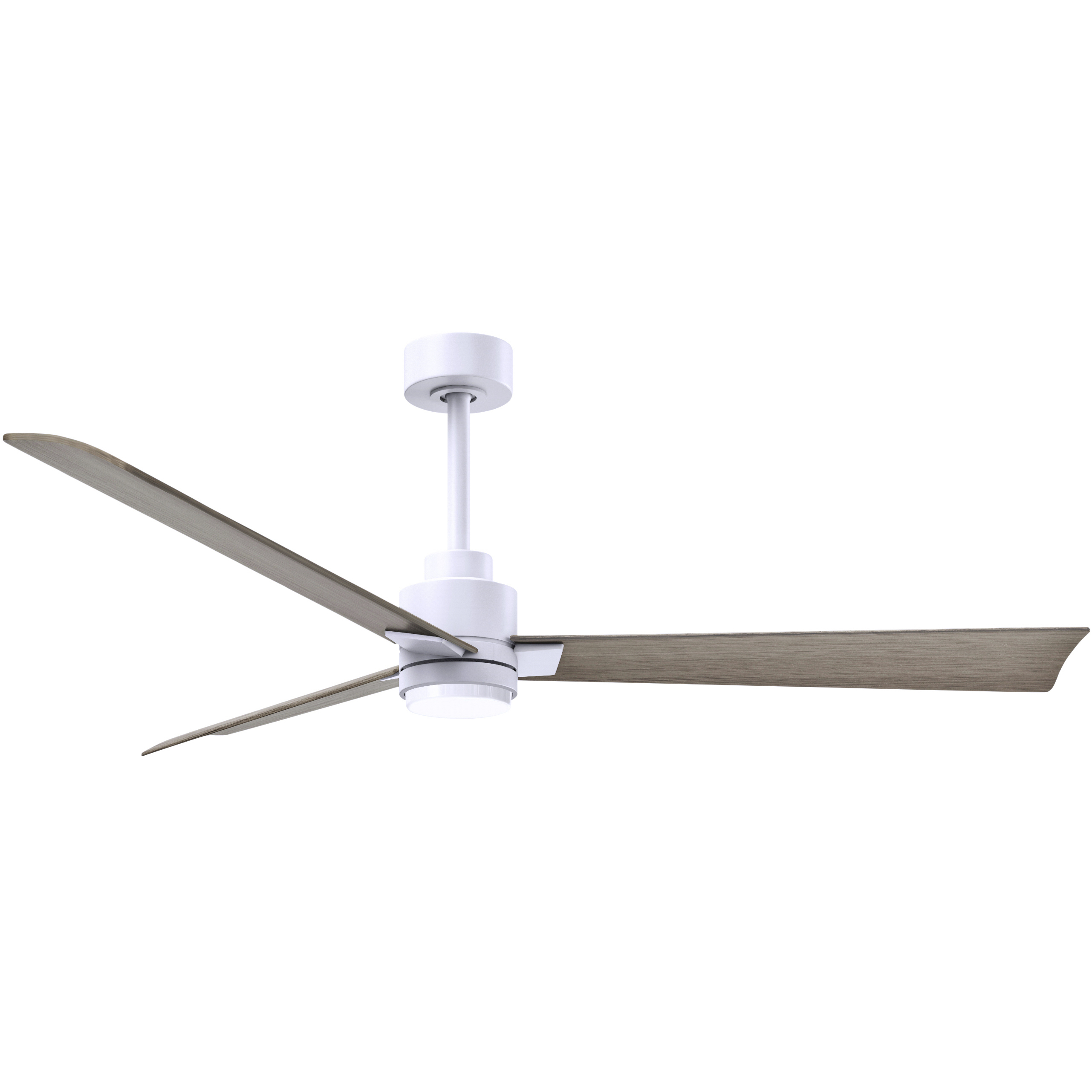 Atlas Alessandra - LK 56 inch Matte White with Gray Ash Tone Blades Transitional Ceiling Fan