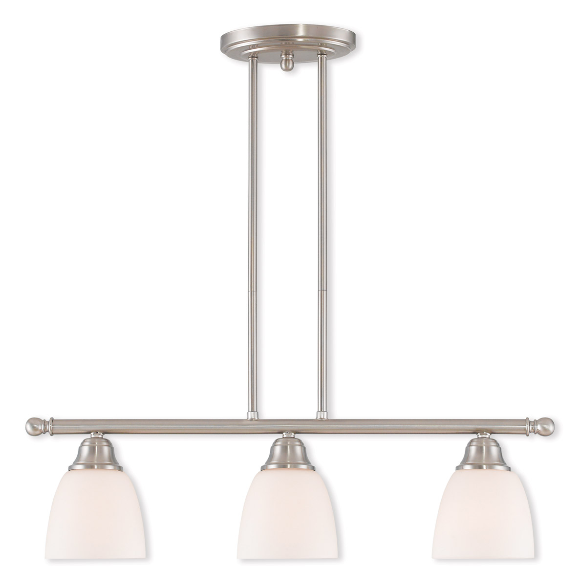 Somerville 3 Light 26 inch Brushed Nickel Linear Chandelier Ceiling Light