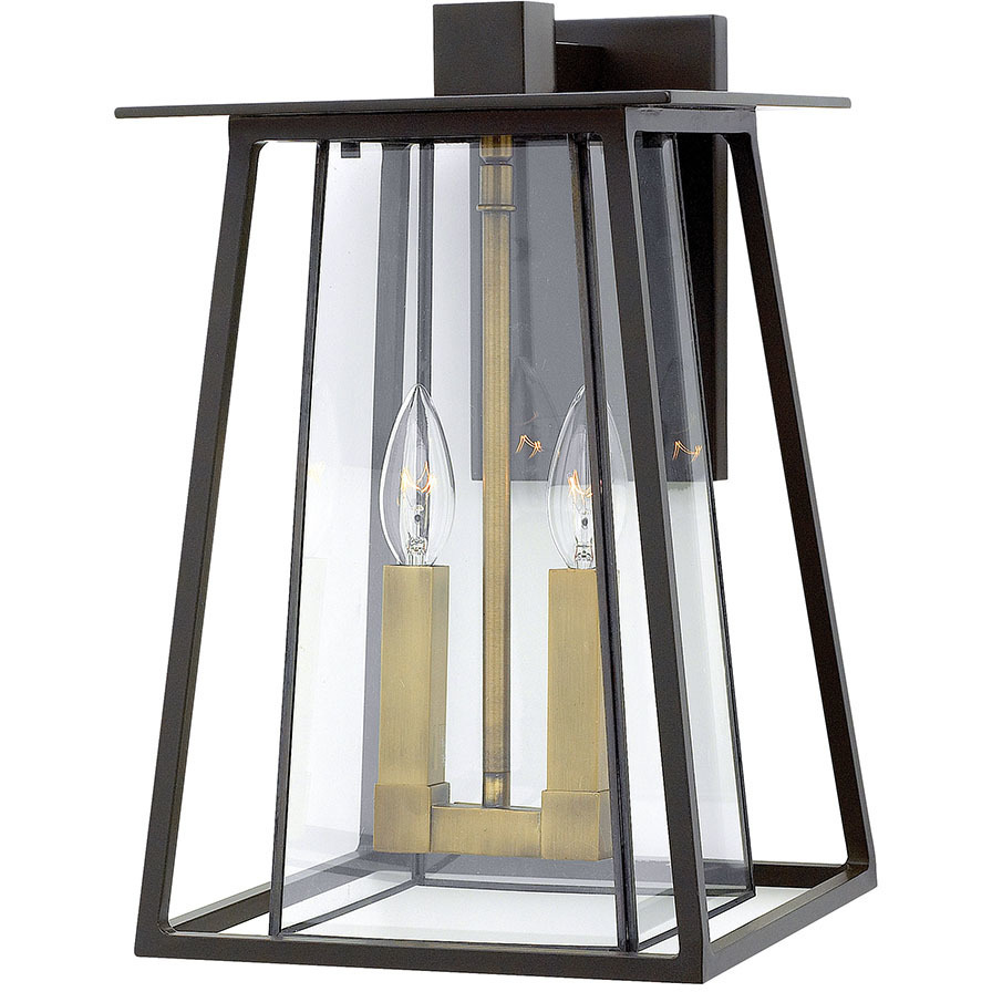 Walker Outdoor Wall Mount Lantern in Buckeye Bronze, Non-LED, Medium