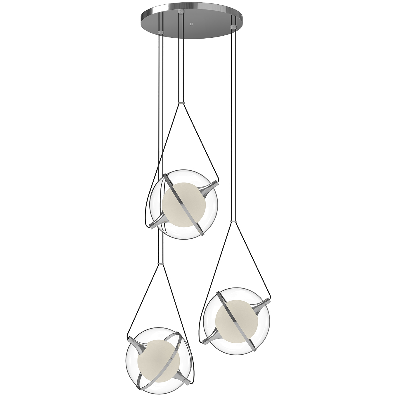 Aries LED 28 inch Chrome Chandelier Ceiling Light
