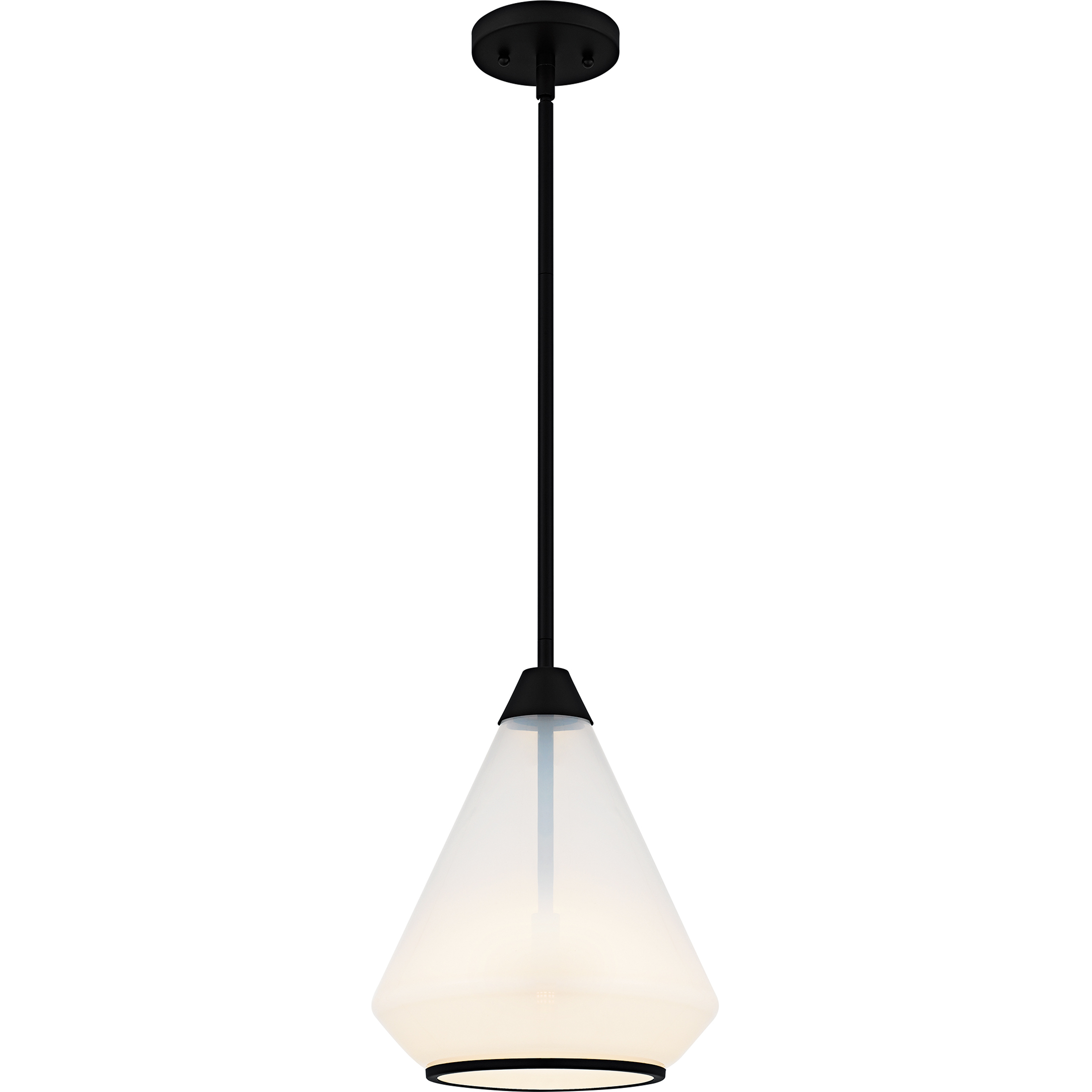 Haze 1 Light 10.5 inch Matte Black Mini Pendant Ceiling Light, Small