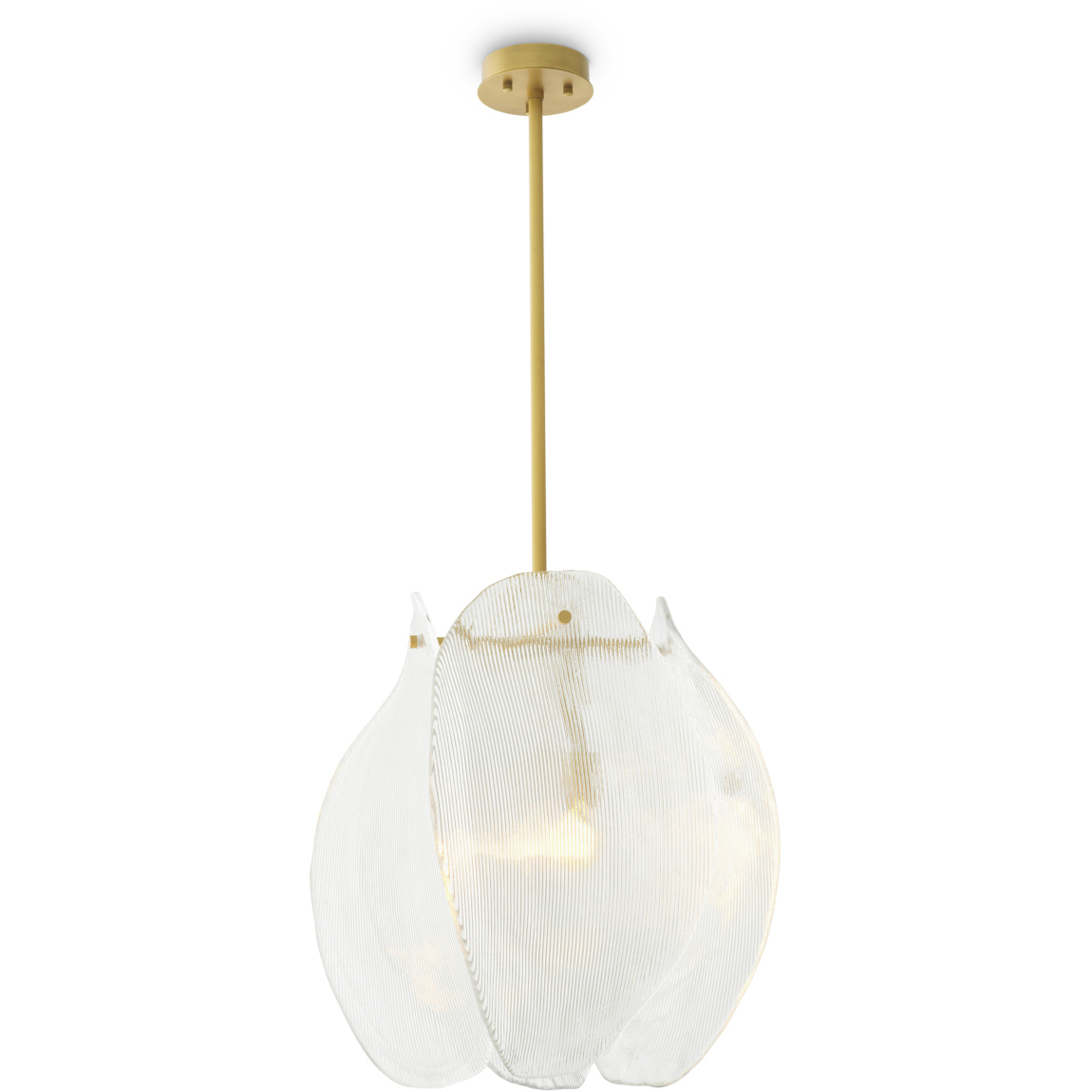 Hibis 1 Light 15.75 inch Antique Brass and Clear Glass Pendant Ceiling Light