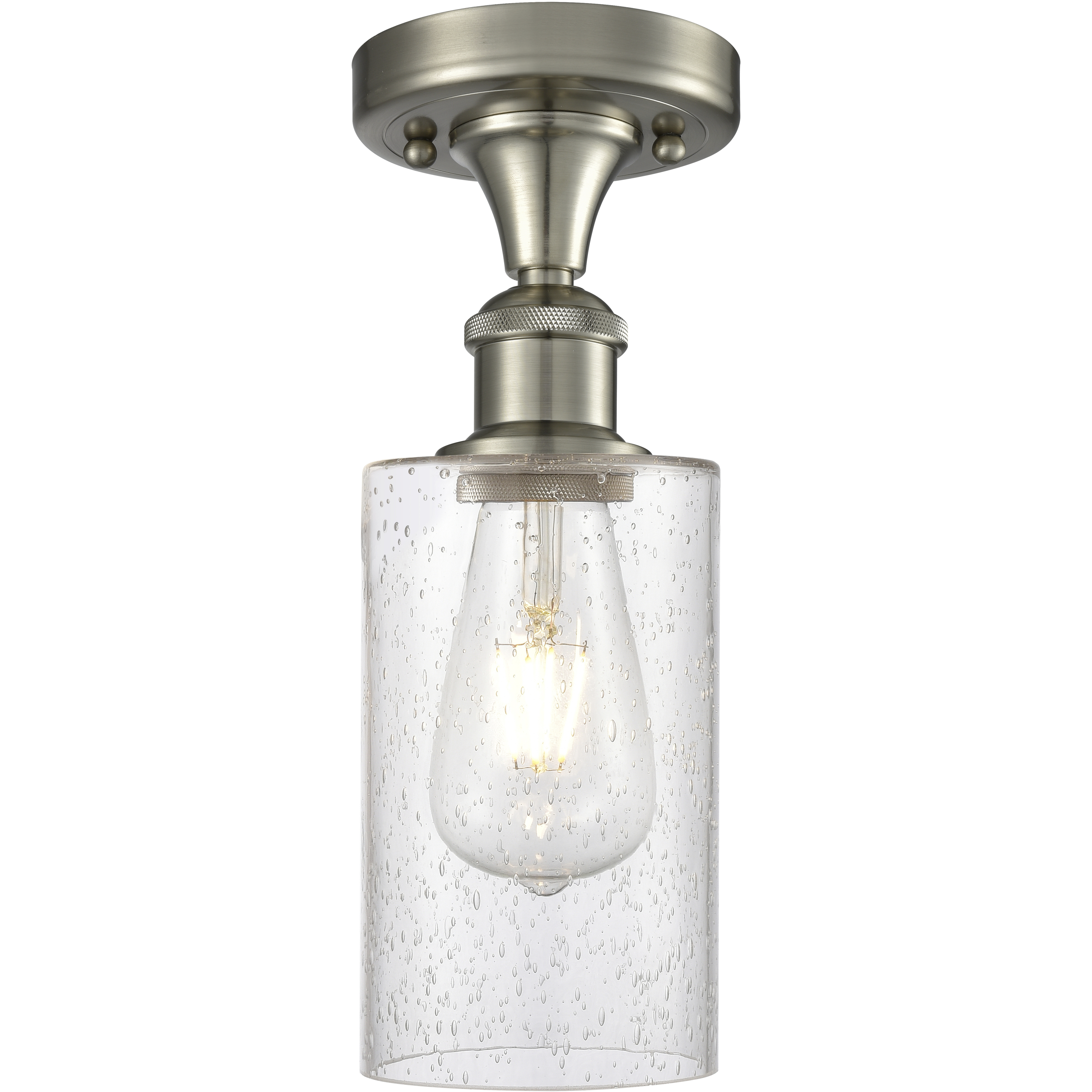 Clymer 1 Light 3.88 inch Brushed Satin Nickel Semi-Flush Mount Ceiling Light