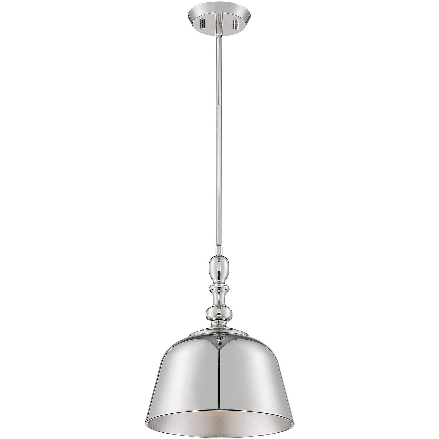Berg 1 Light 12 inch Polished Nickel Pendant Ceiling Light, Essentials