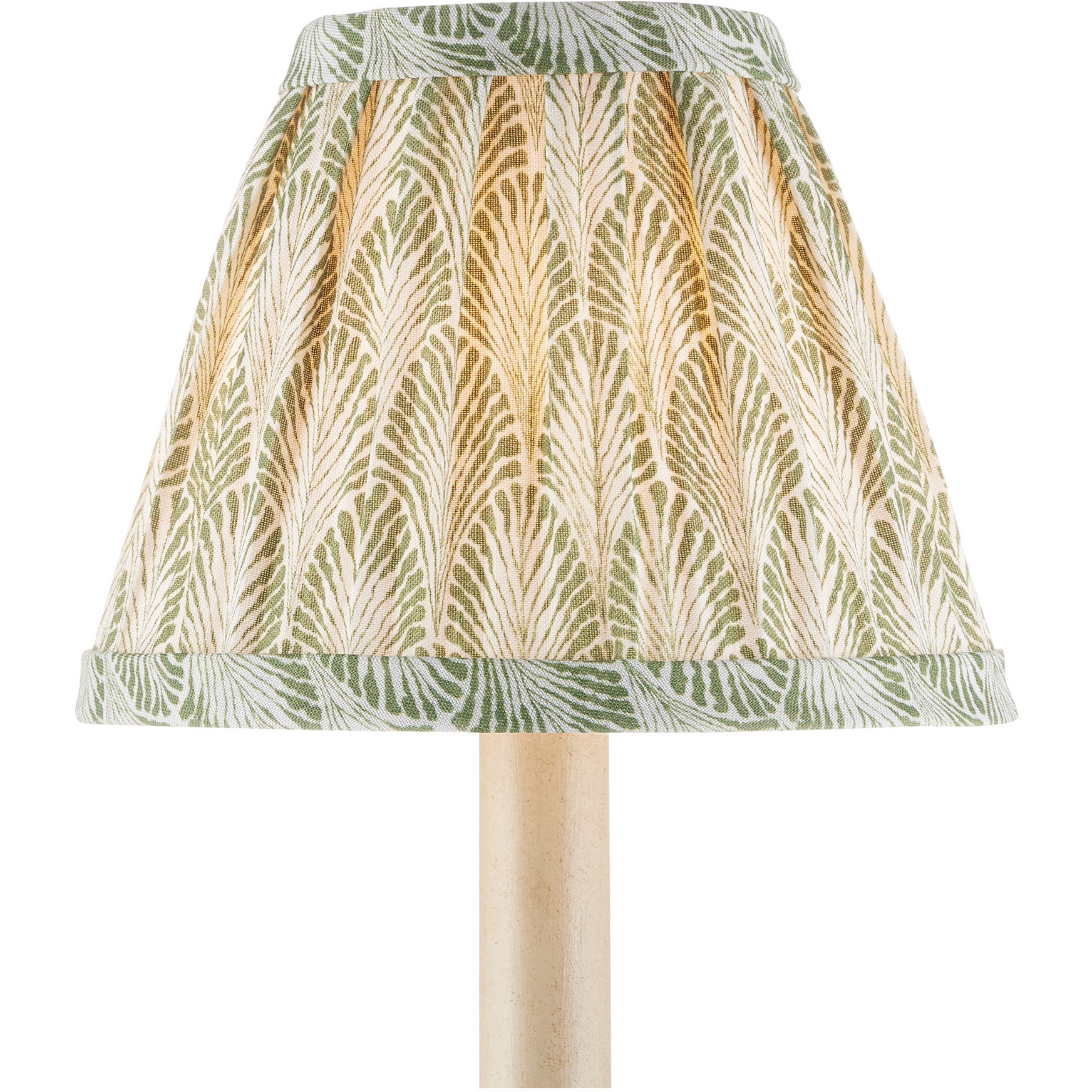 Plume Green and Ivory 6 inch Tapered Chandelier Shade