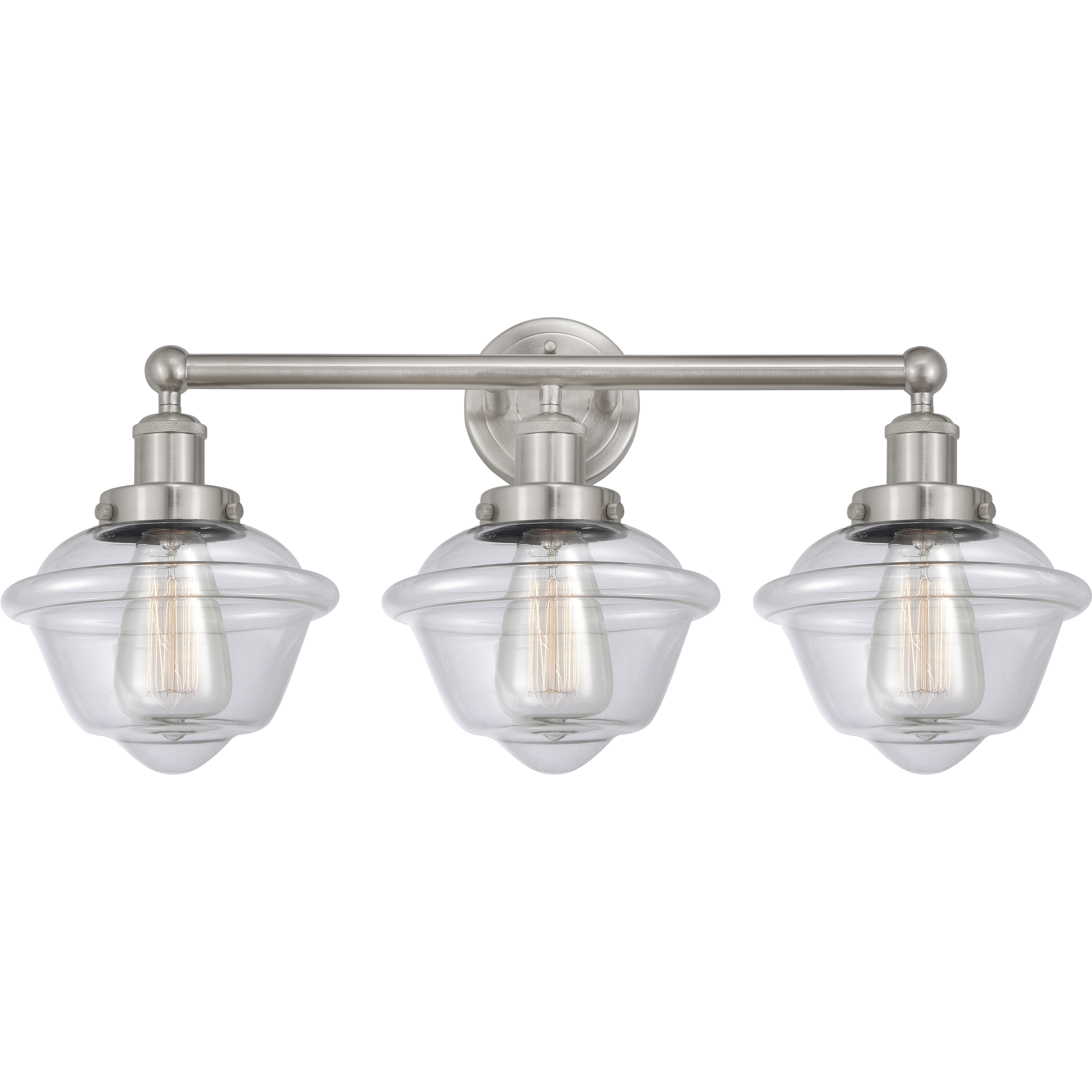 Oxford 3 Light 24.5 inch Brushed Satin Nickel Bath Vanity Light Wall Light