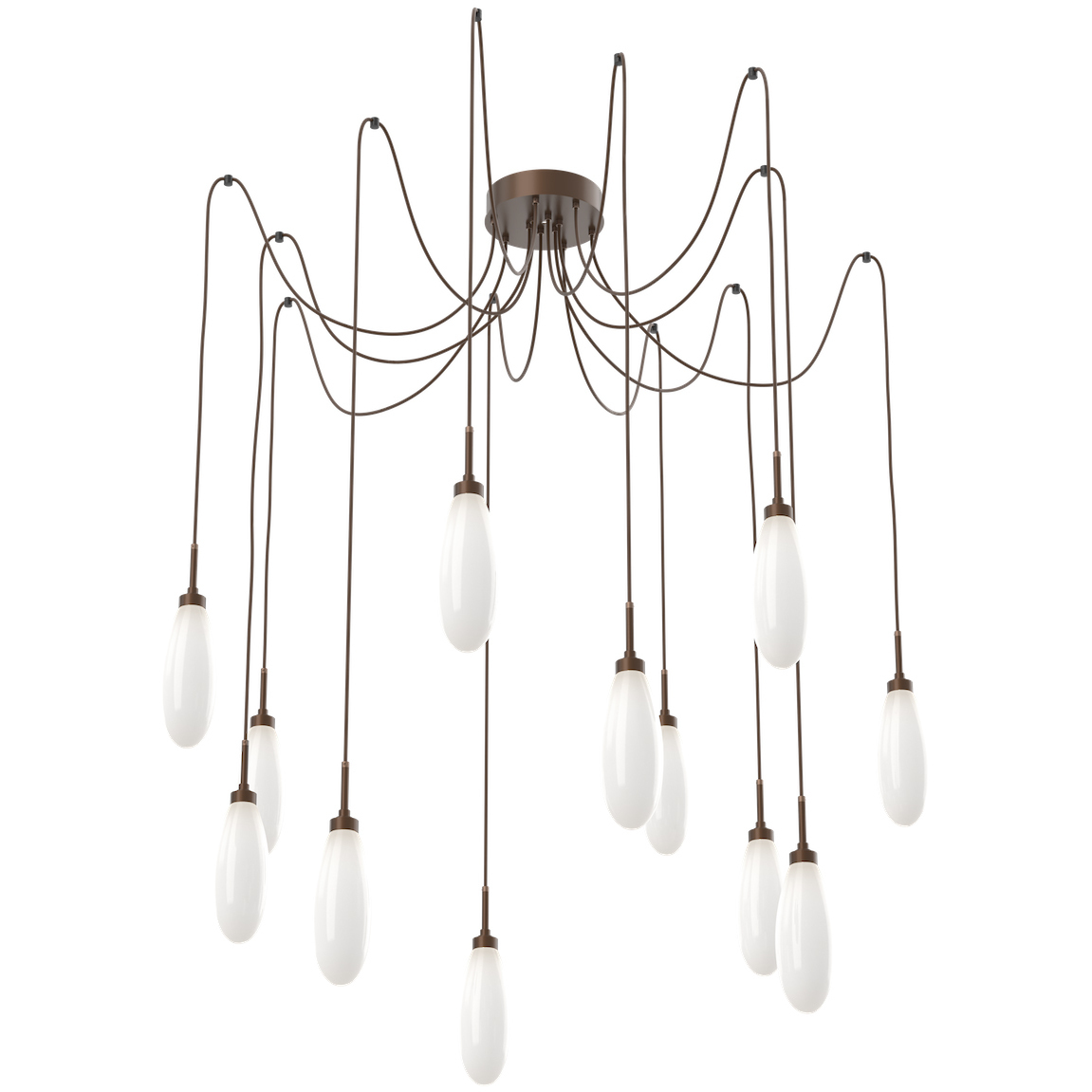 Fiori LED 9 inch Burnished Bronze Swag Multi-Pendant Ceiling Light