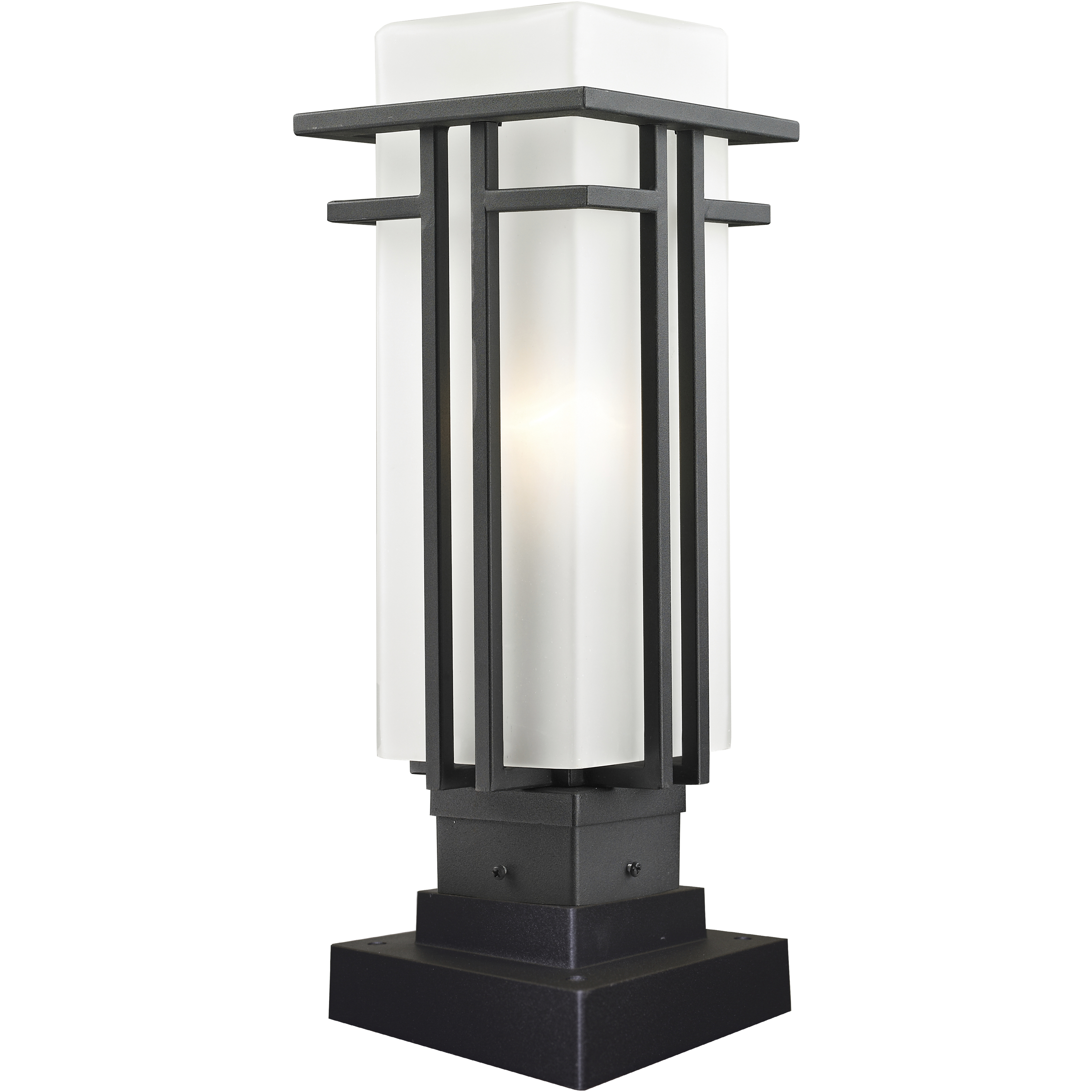 Abbey 1 Light 18.25 inch Black Outdoor Pier Mounted Fixture