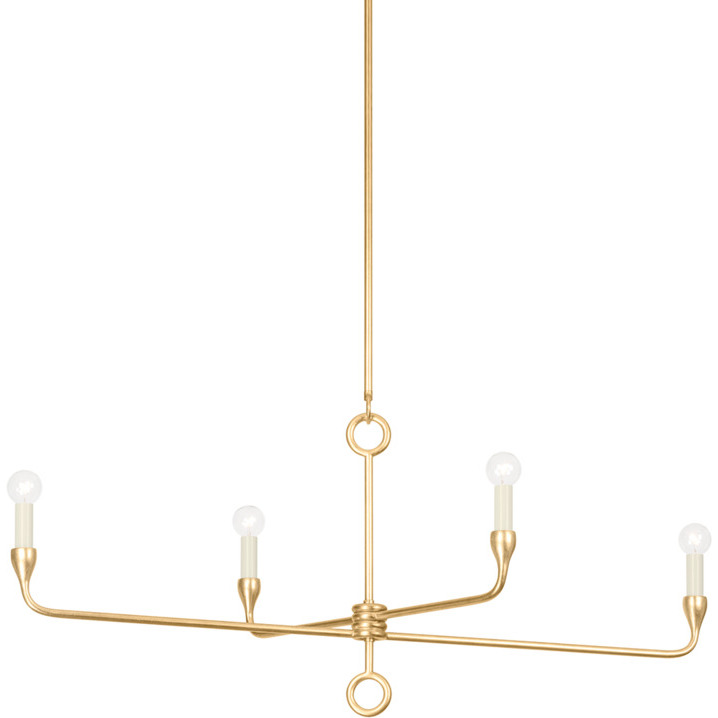 Orson 4 Light 44 inch Vintage Gold Leaf Island Light Ceiling Light