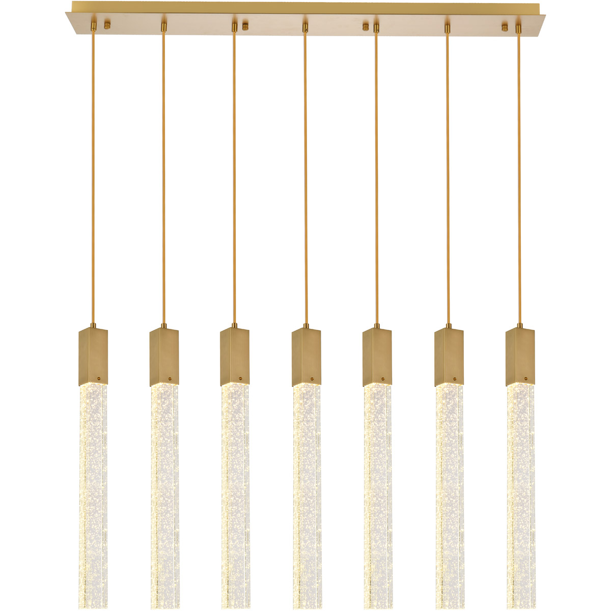 Weston 7 Light 42 inch Satin Gold Pendant Ceiling Light