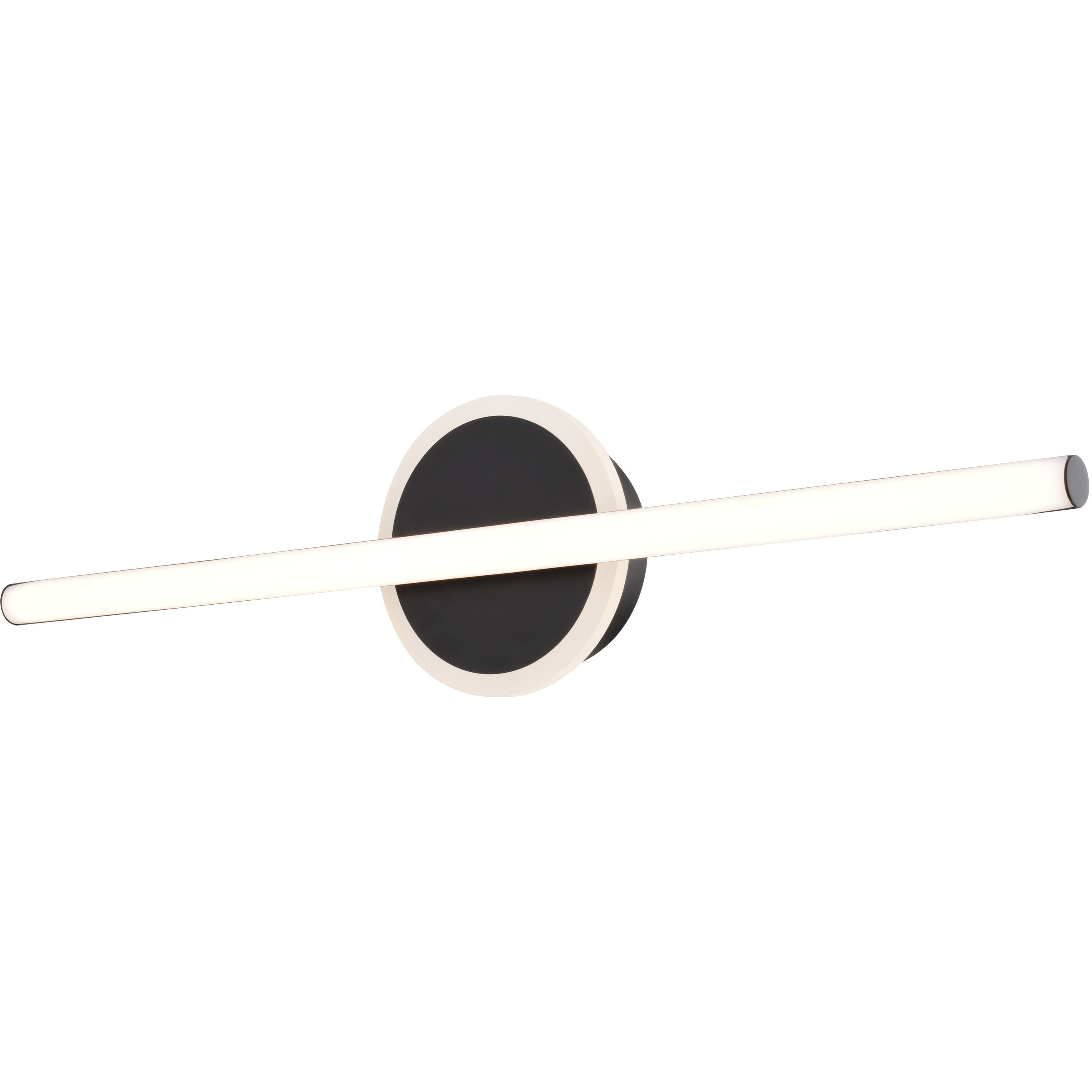 Whittier LED 23.75 inch Matte Black Bathroom Vanity Wall Light, Night Light