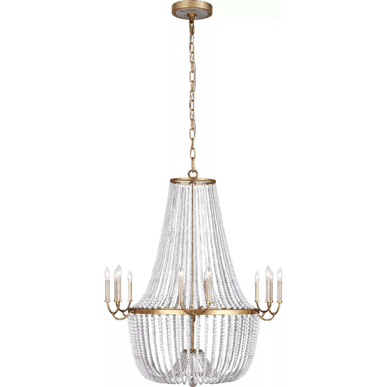 Marielle 12 Light 41.13 inch Antique Gild Chandelier Ceiling Light, Large