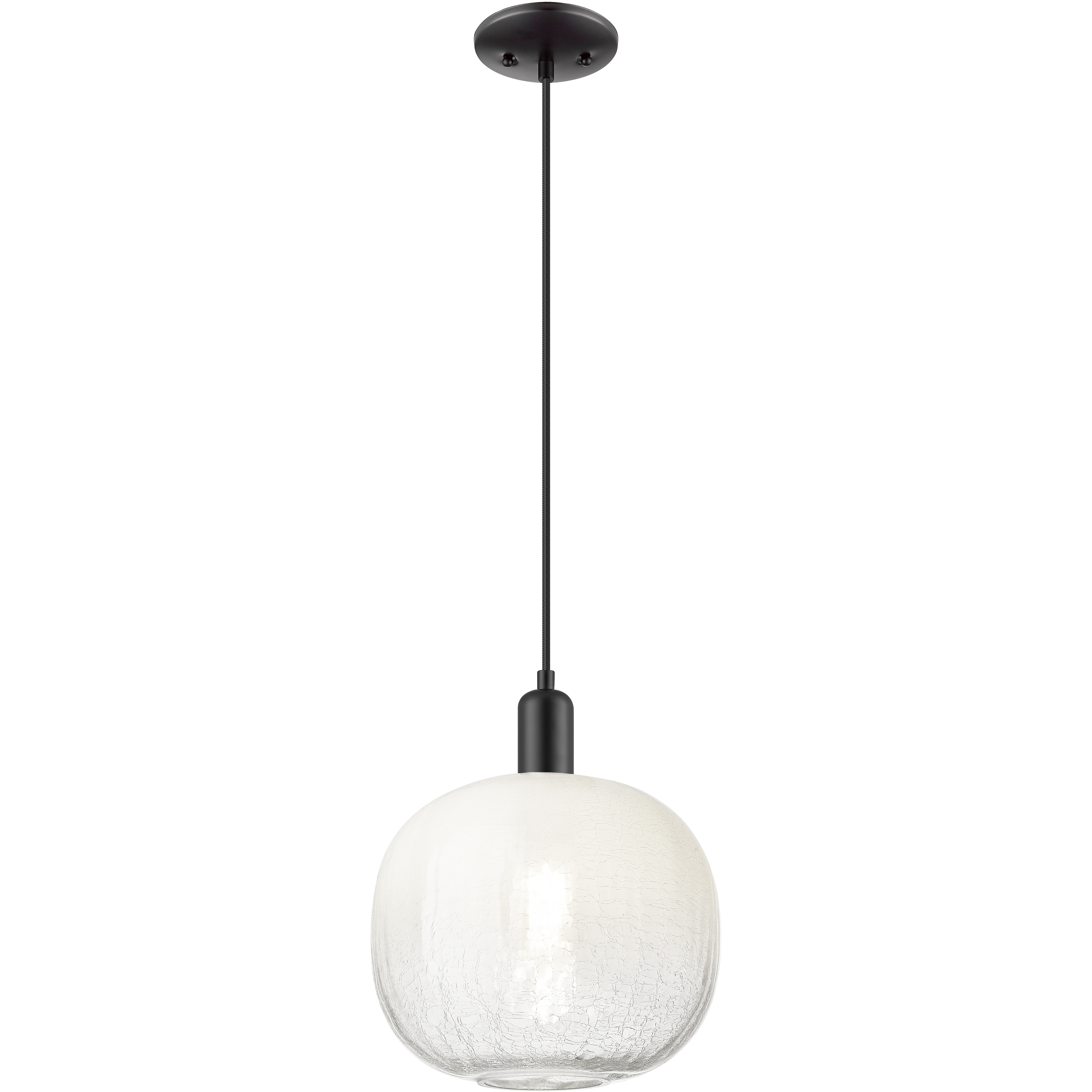 Downtown Urban Brookhaven Sphere 1 Light 10 inch Matte Black Mini Pendant Ceiling Light in Opal Glass