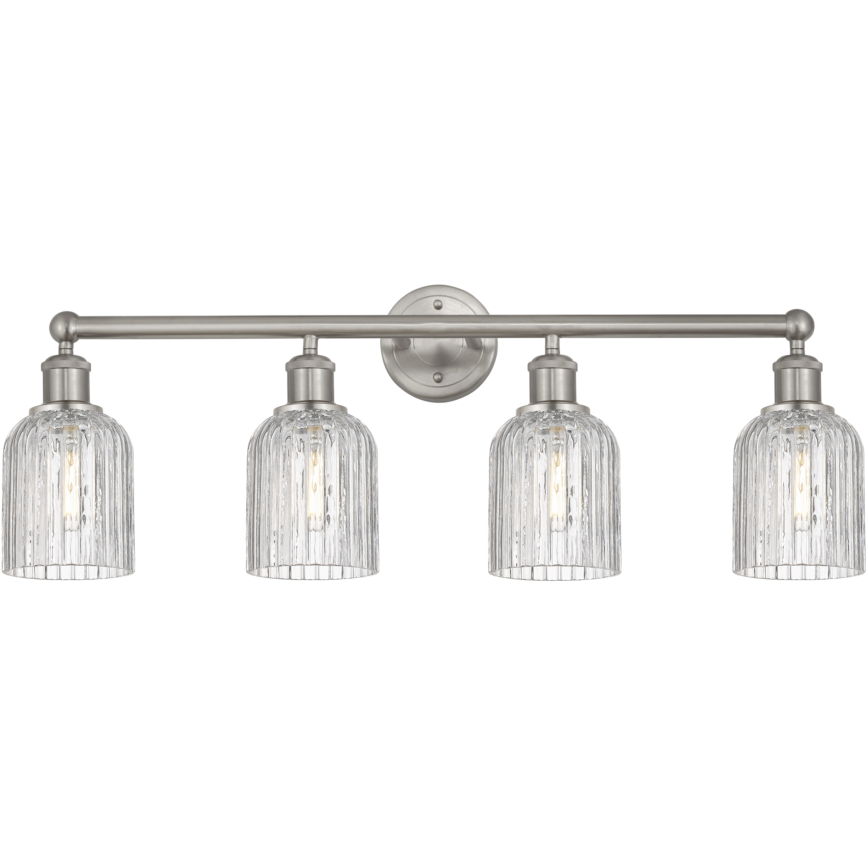 Bridal Veil 4 Light 32 inch Satin Nickel Bath Vanity Light Wall Light in Clear