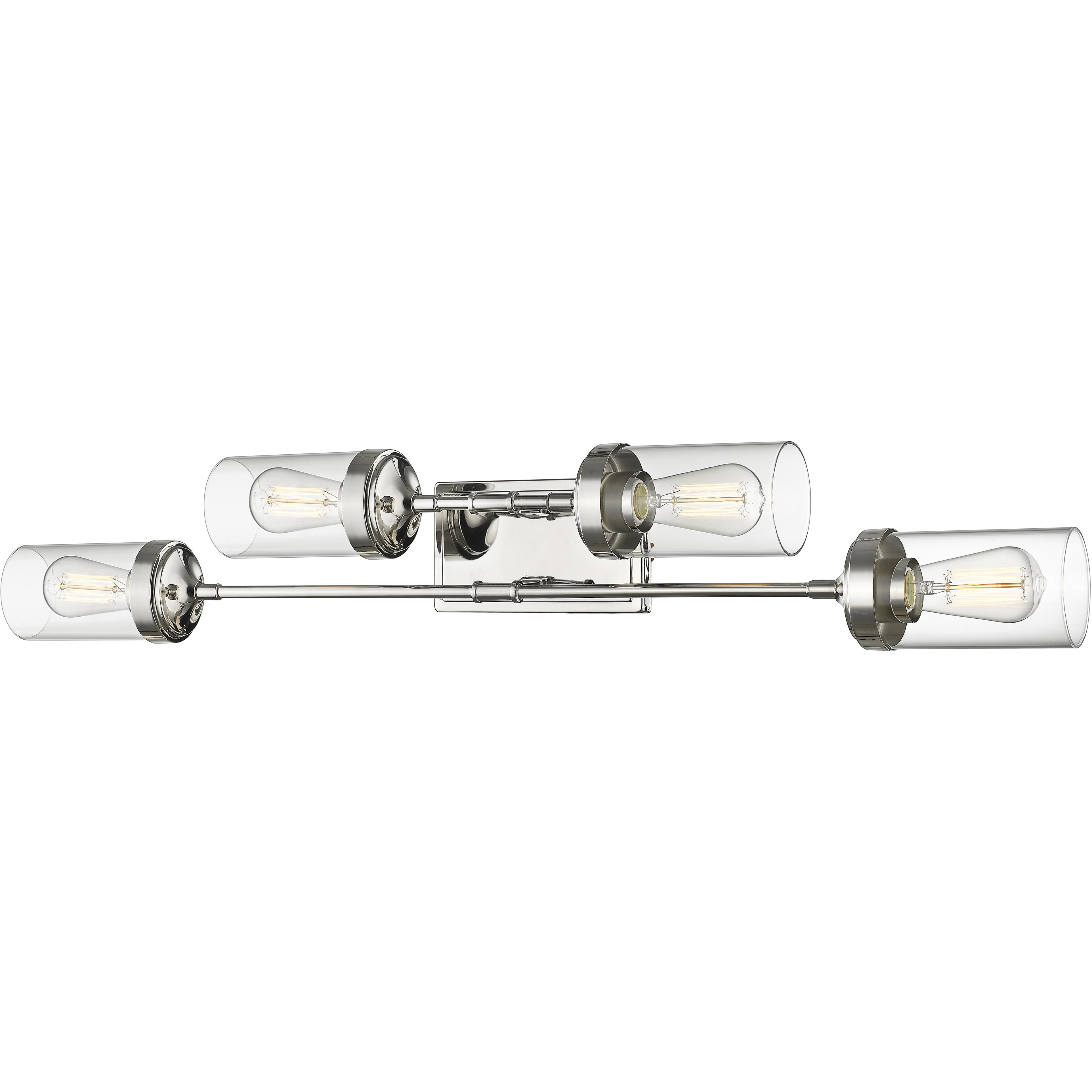 Calliope 4 Light 38 inch Polished Nickel Vanity Wall Light