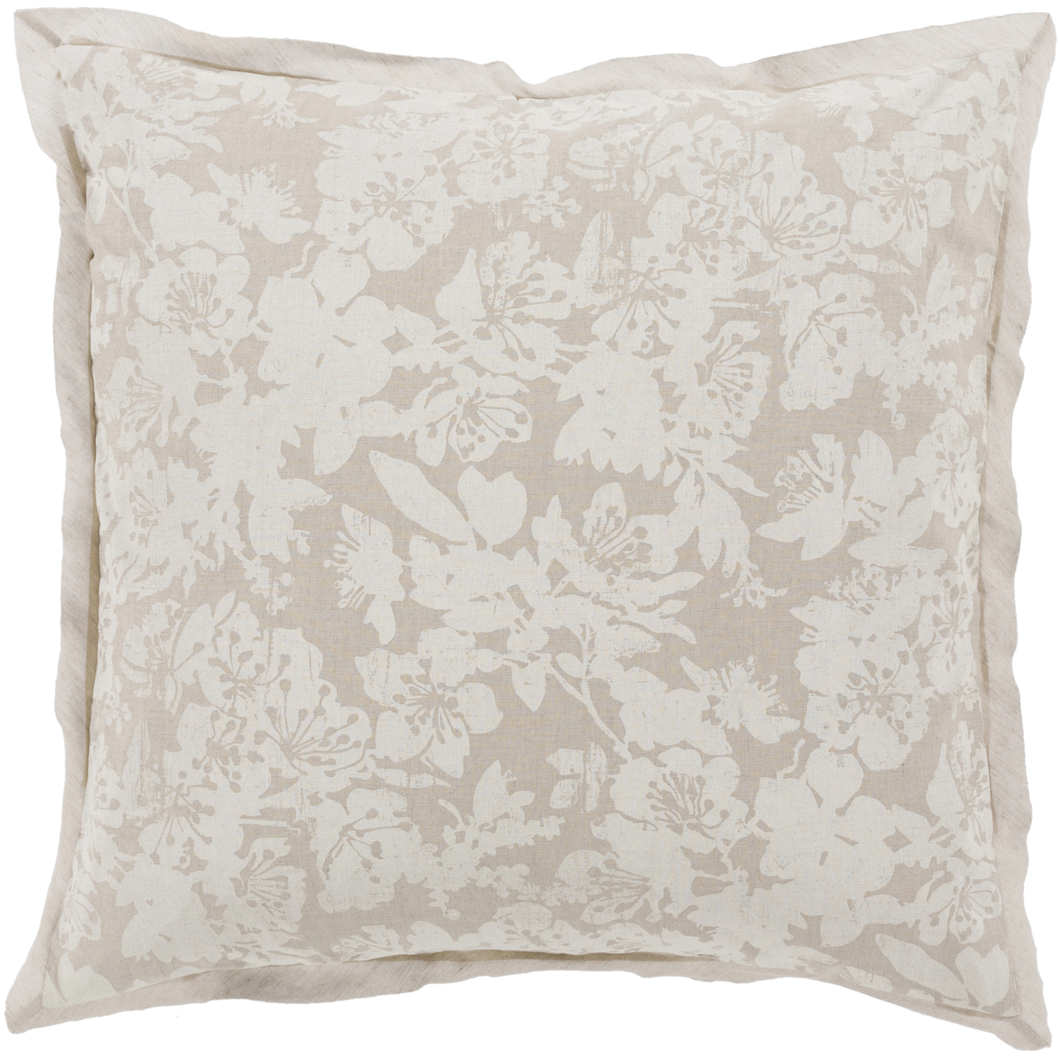 Clara 26 X 26 inch White, Light Gray Euro Sham