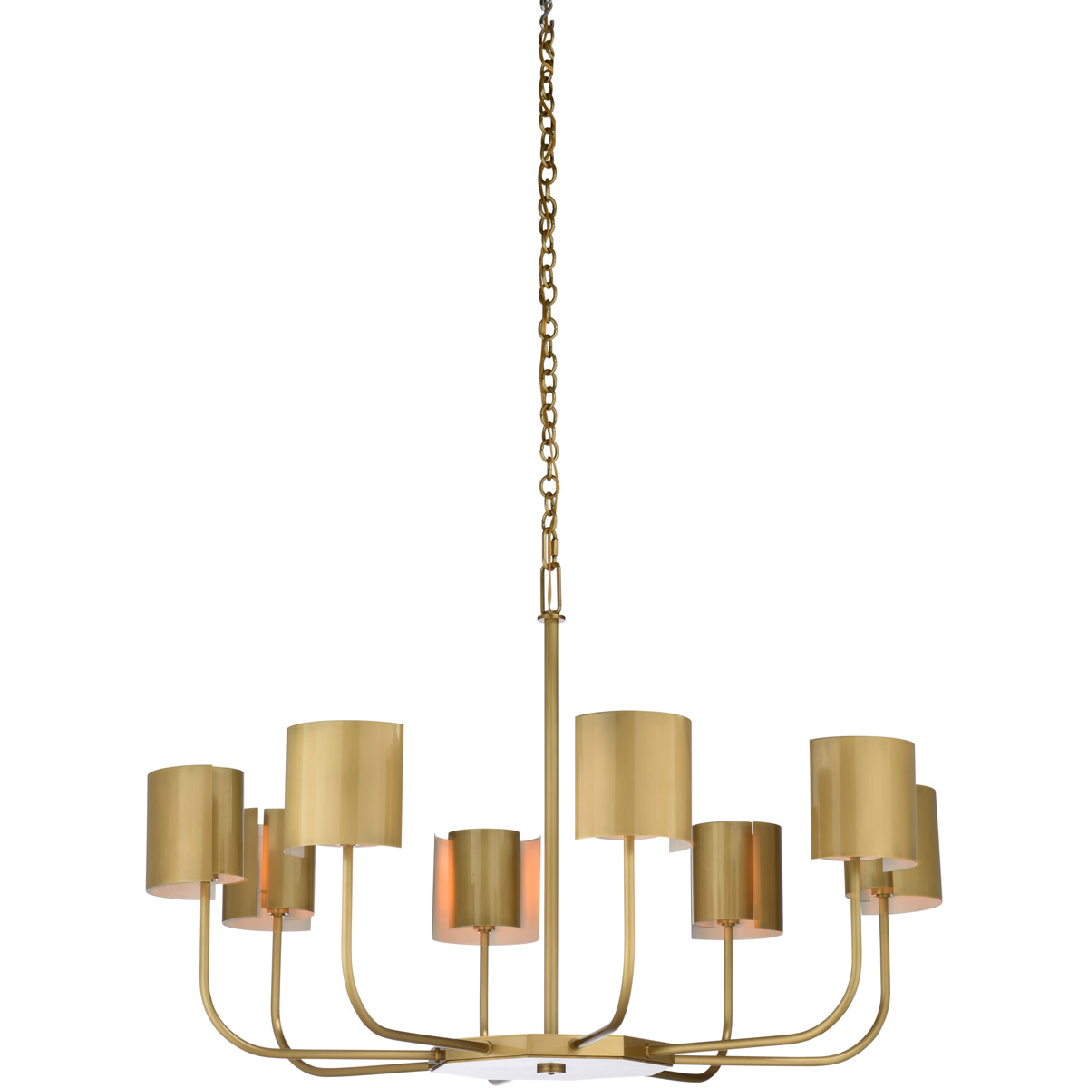 Matthew Frederick International 8 Light 42 inch Antique Brass Chandelier Ceiling Light