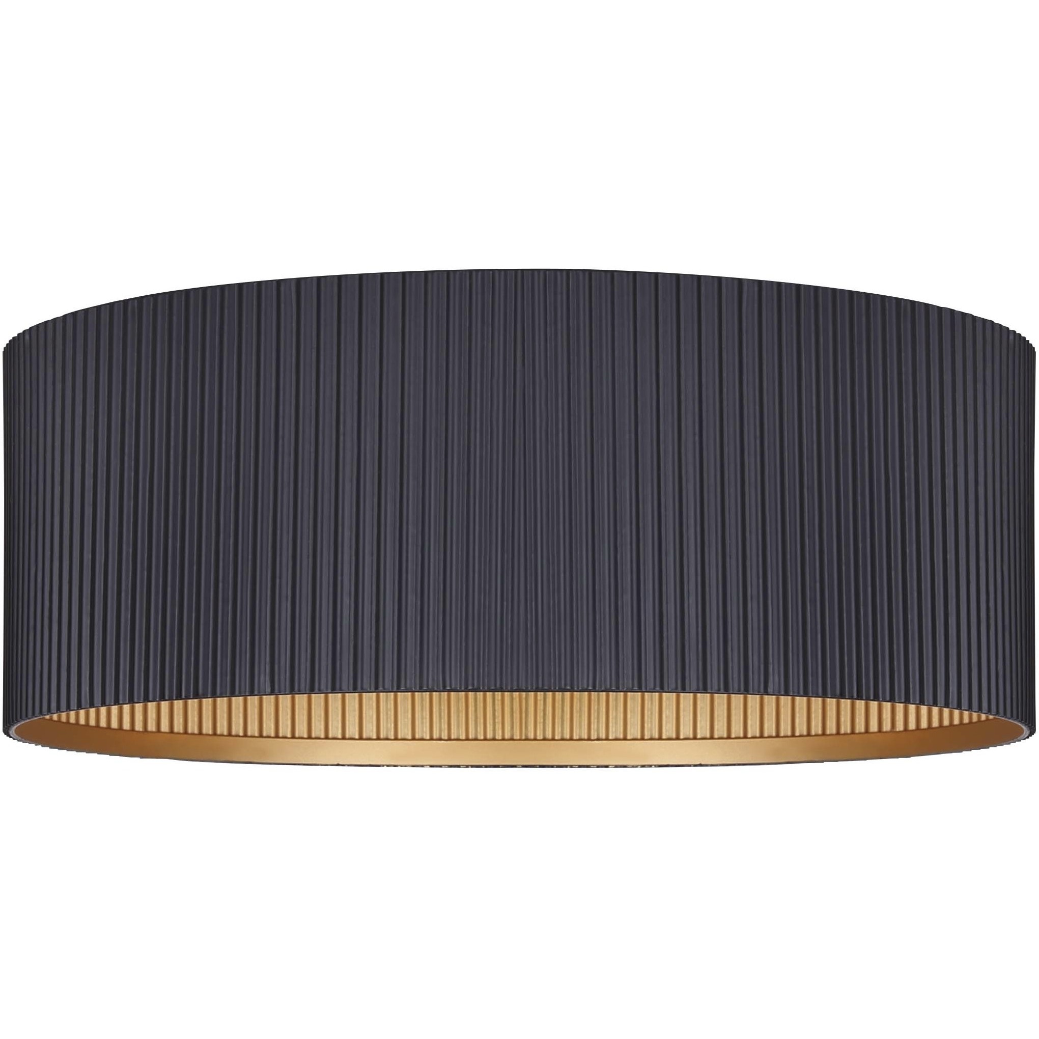 Rexton 2 Light 13.88 inch Black Flush Mount Ceiling Light