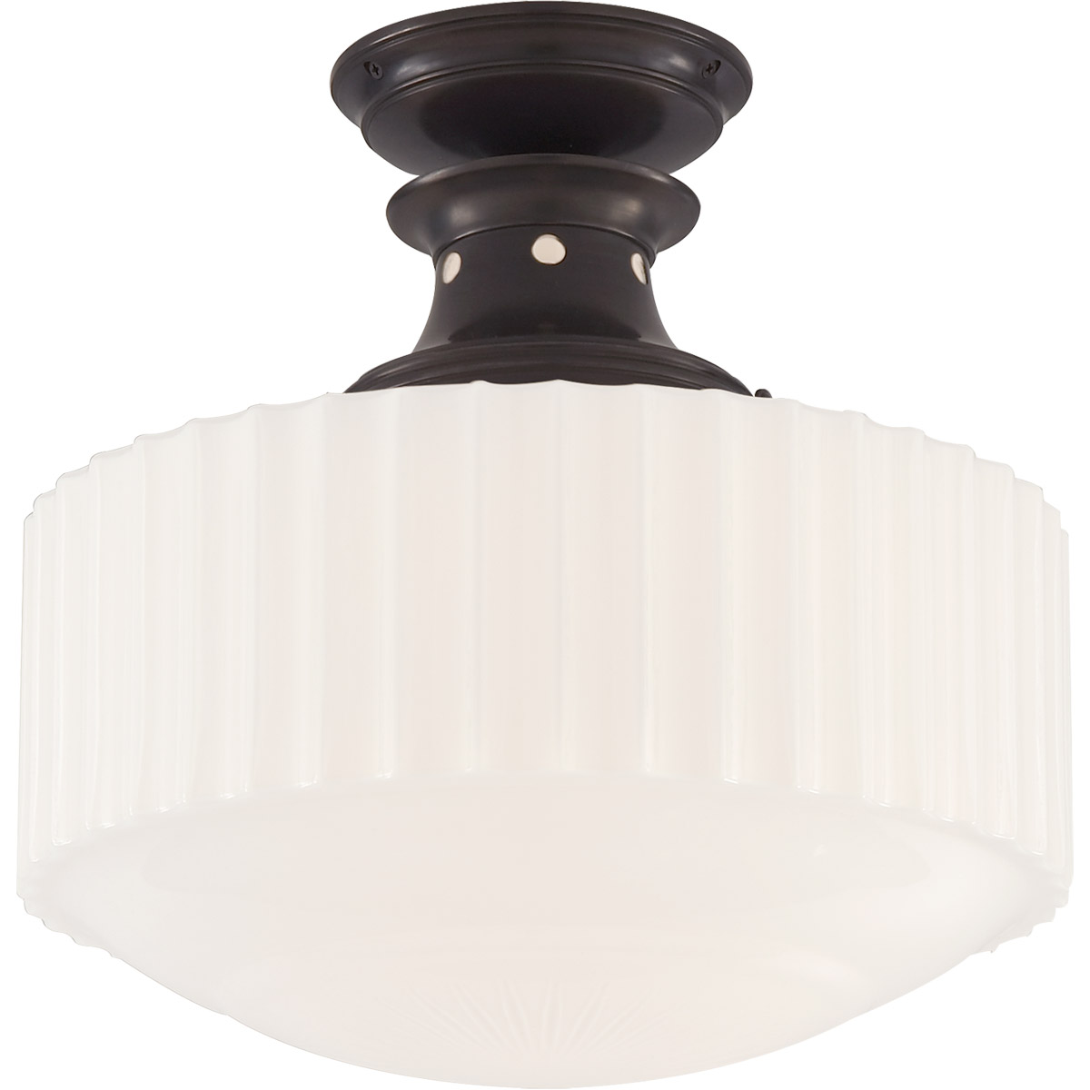 Thomas O'Brien Milton Road 1 Light 14.25 inch Bronze Flush Mount Ceiling Light