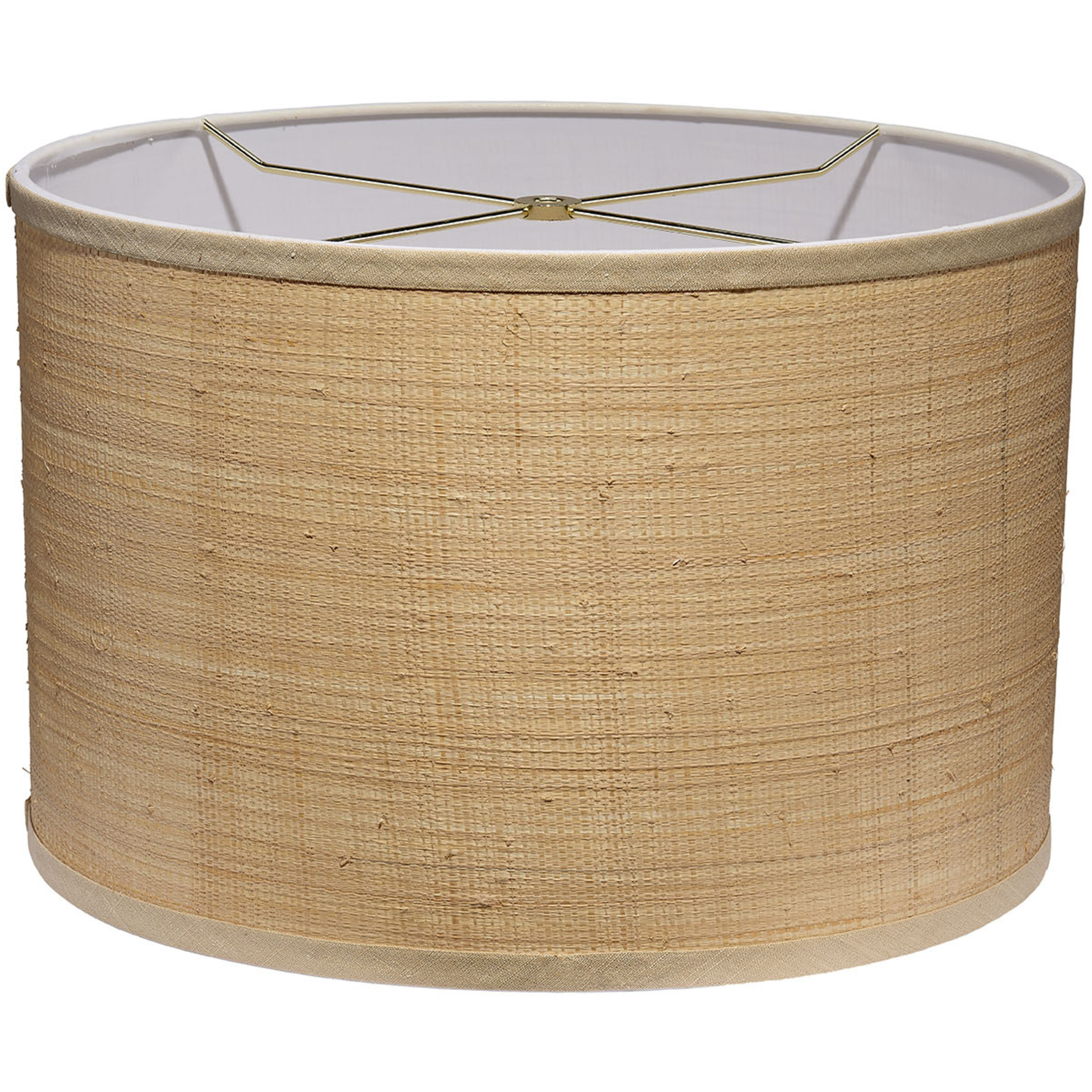 Drum Natural Raffia 15 inch Shade in Medium, Medium