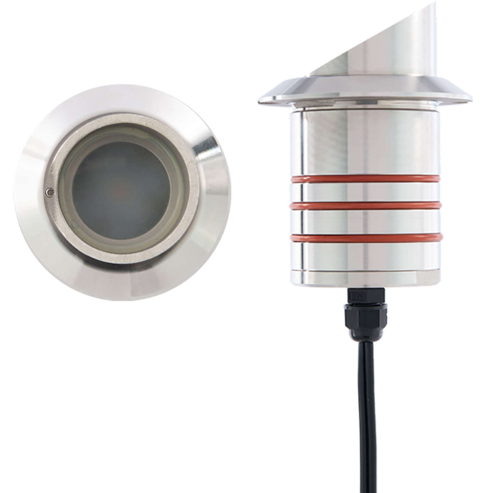 Inground Recessed Light 12 4.1 watt Stainless Steel Path Indicator Light in 2700K Warm LED, WAC Landscape