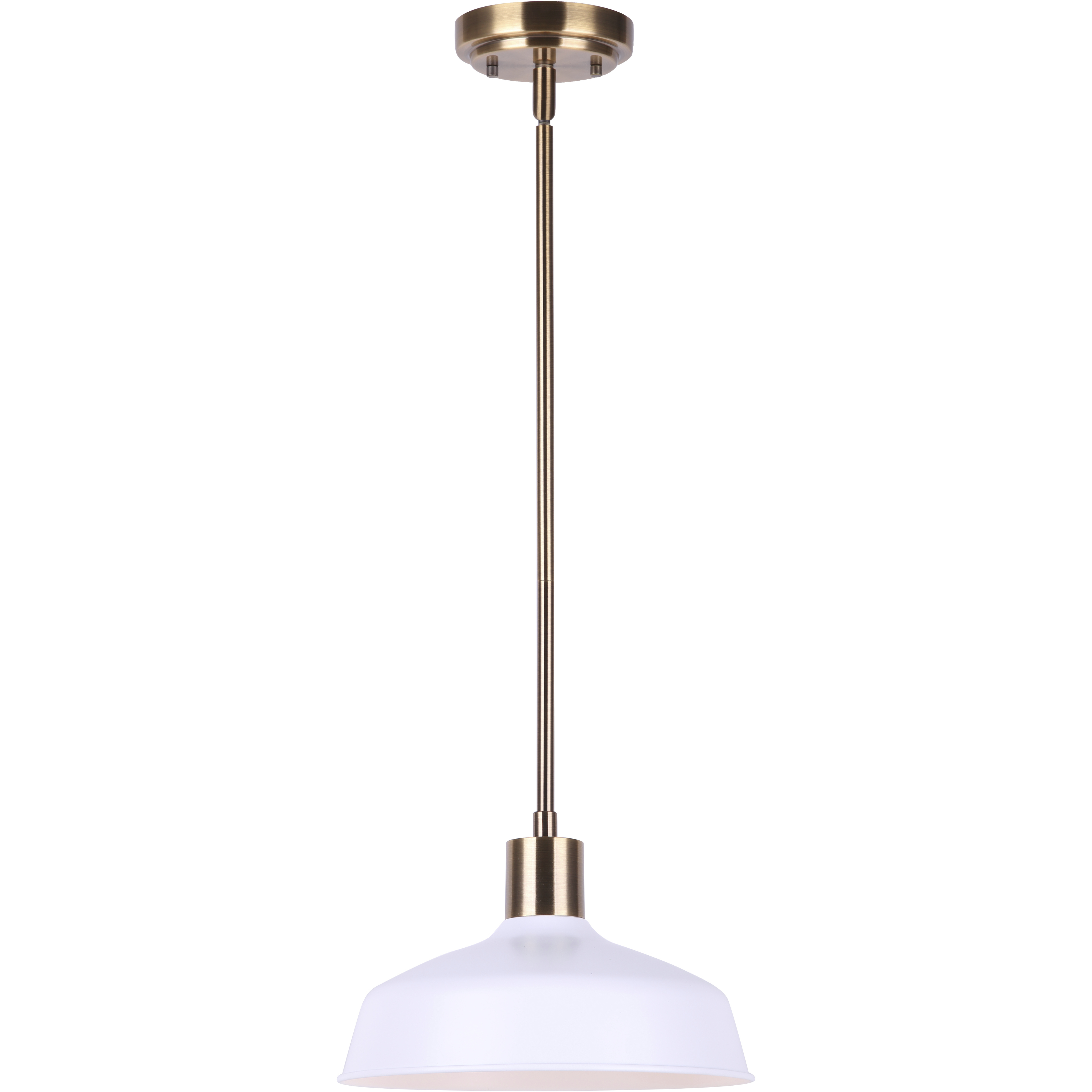 Bello 1 Light 10 inch Gold and White Pendant Lighting Ceiling Light