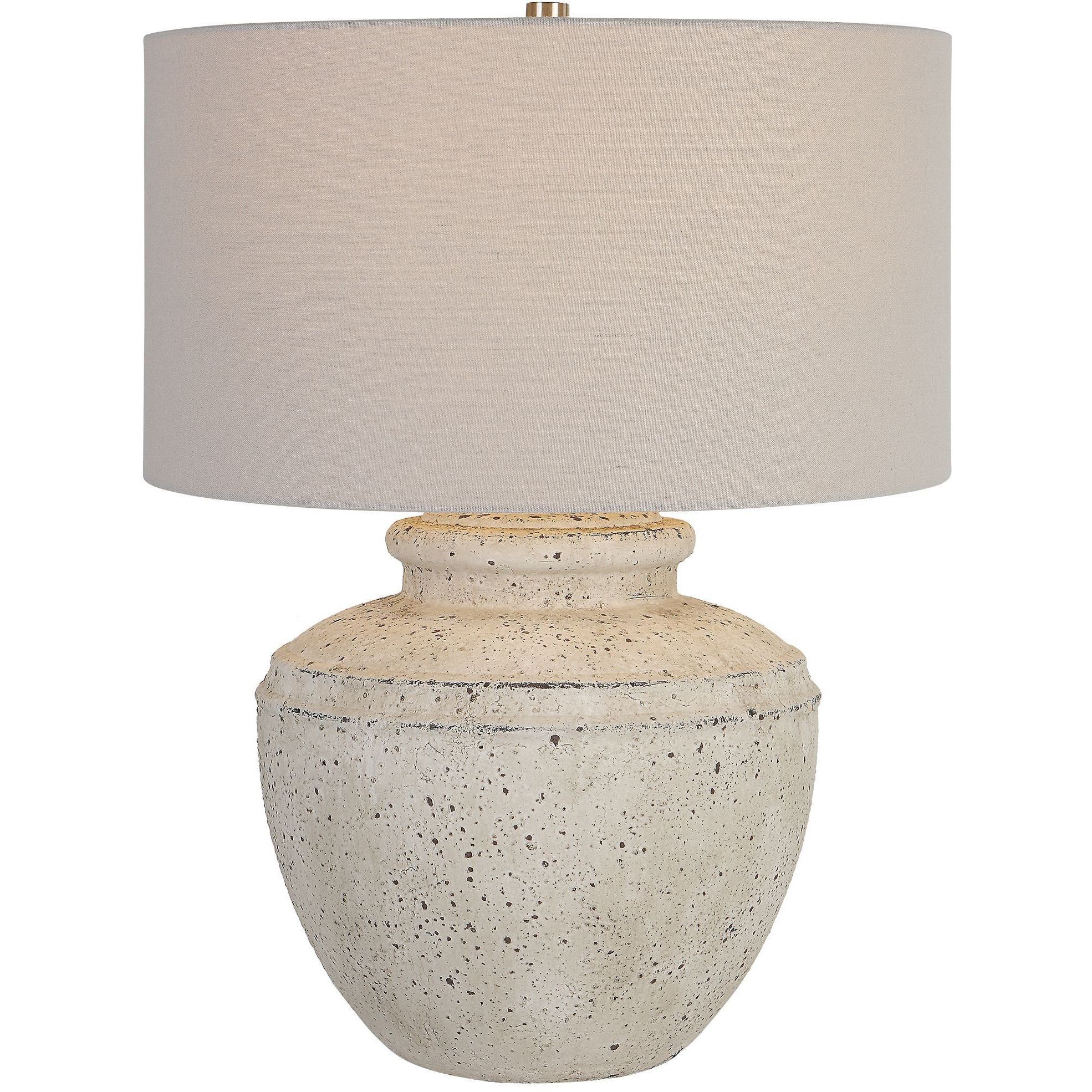 Artifact 24.5 inch 150 watt Aged Stone and Brushed Nickel Table Lamp Portable Light