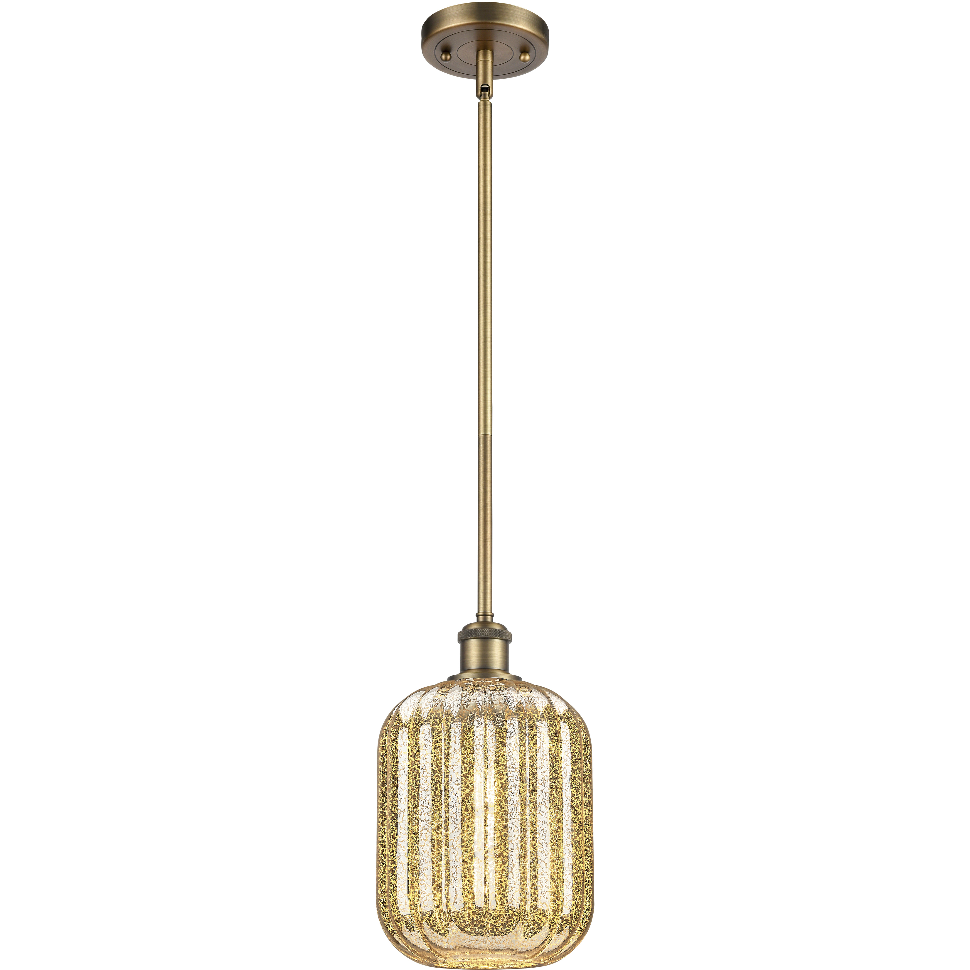 Ballston Preston 1 Light 6.75 inch Brushed Brass Mini Pendant Ceiling Light in Mercury