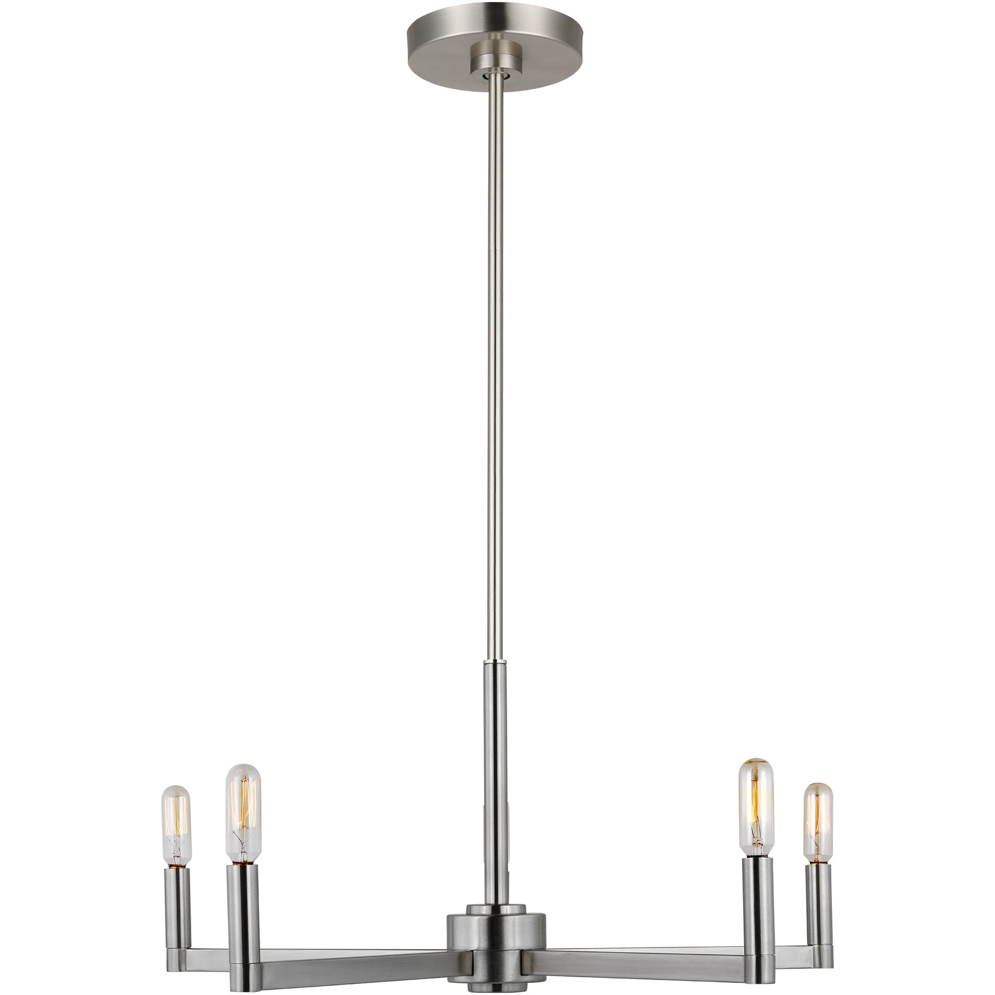Fullton 5 Light 24 inch Brushed Nickel Chandelier Ceiling Light