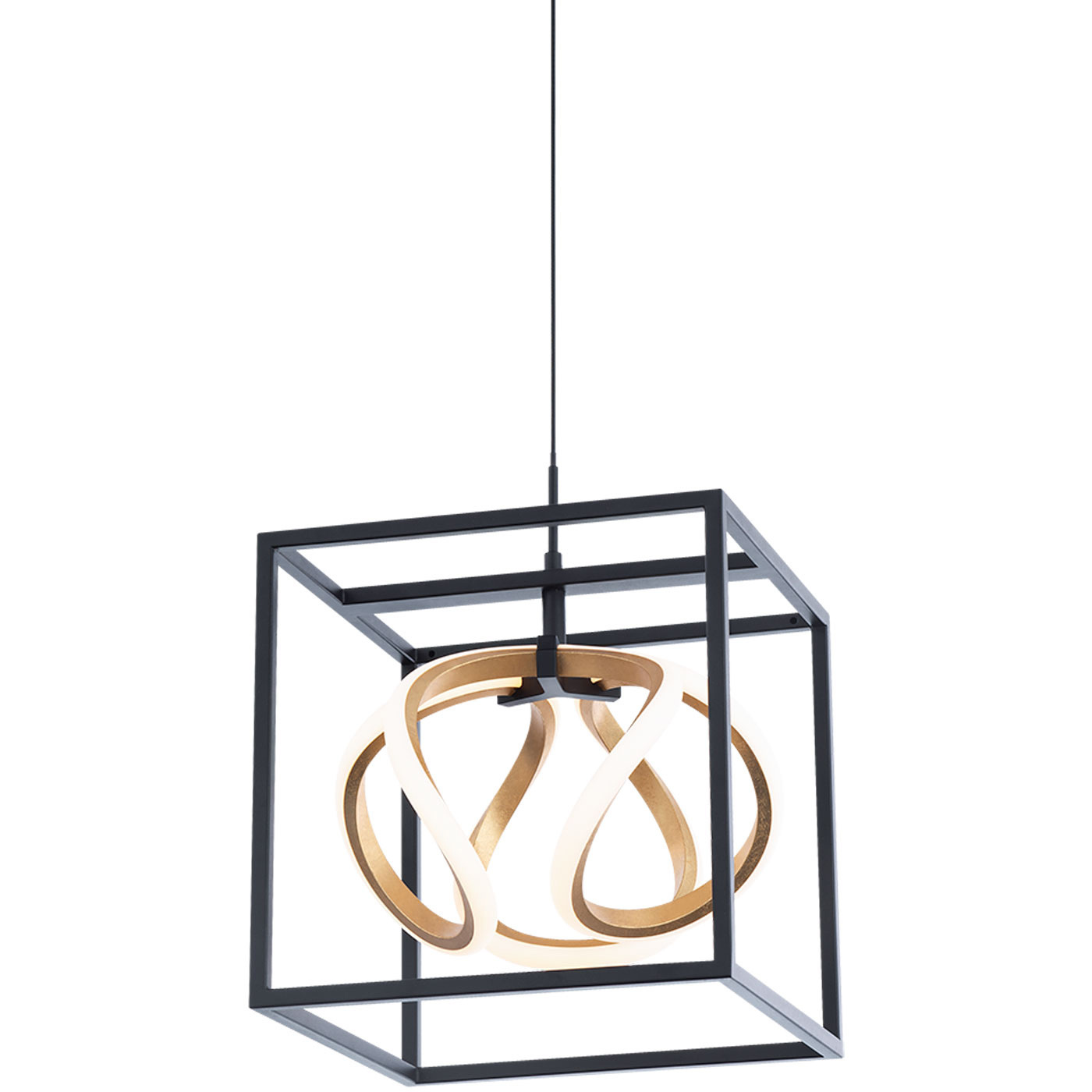 Sinclair LED 10 inch Black Gold Leaf Mini-Pendant Ceiling Light, dweLED