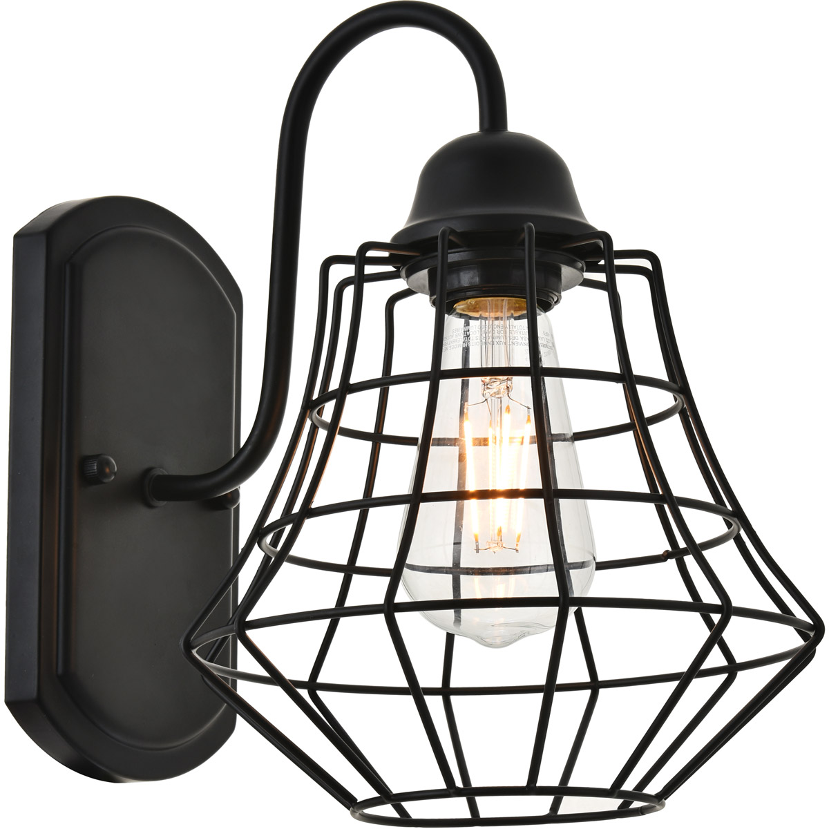 Candor 1 Light 8.2 inch Black Wall Sconce Wall Light