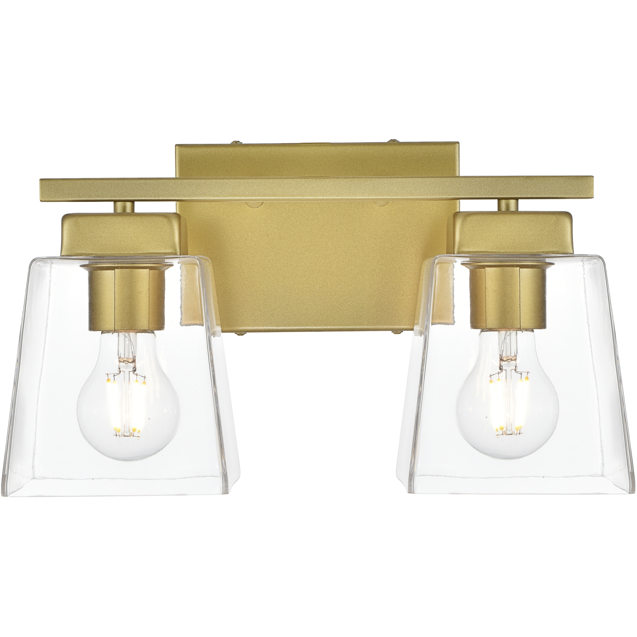 Merrick 2 Light 14 inch Brass Bath Sconce Wall Light