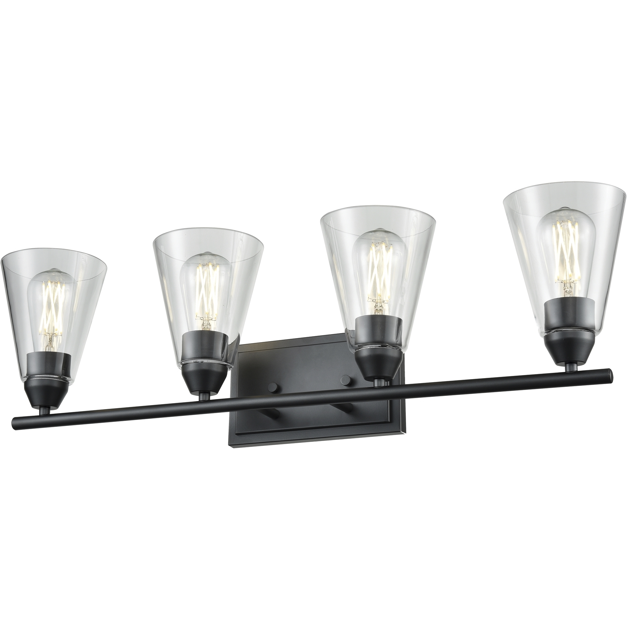 Louisbourg 4 Light 30 inch Ebony Bath Vanity Wall Light