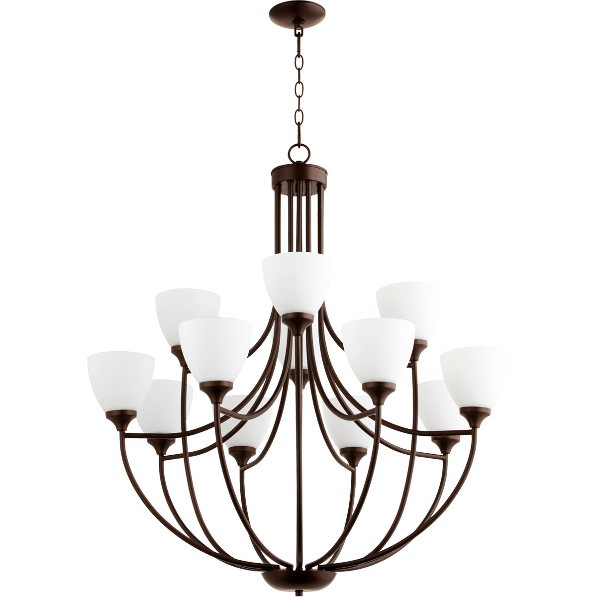 Enclave 12 Light 35 inch Oiled Bronze Chandelier Ceiling Light
