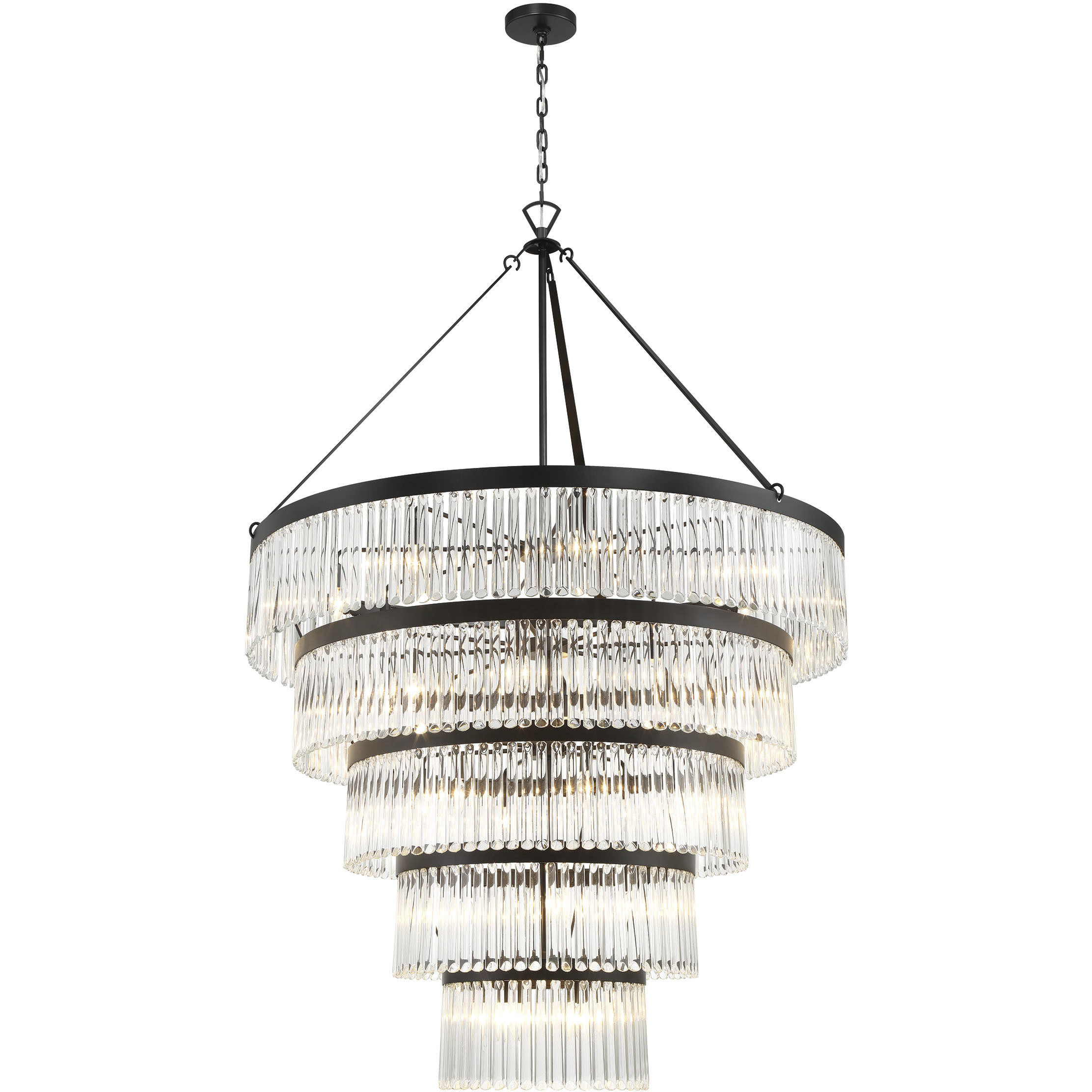 Emory 30 Light 48 inch Black Forged Chandelier Ceiling Light