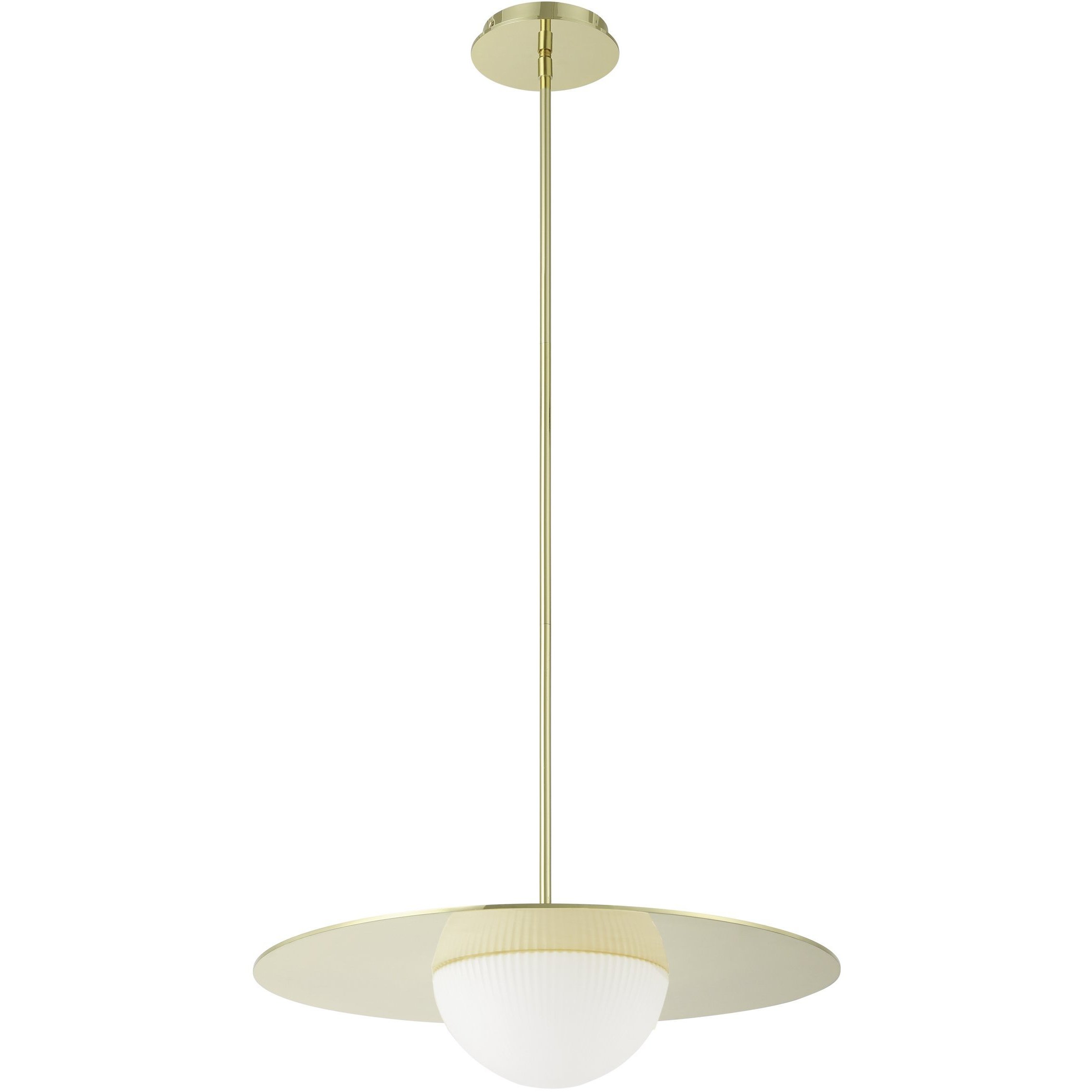 Solstice LED 22 inch Polished Brass Convertible Pendant Ceiling Light