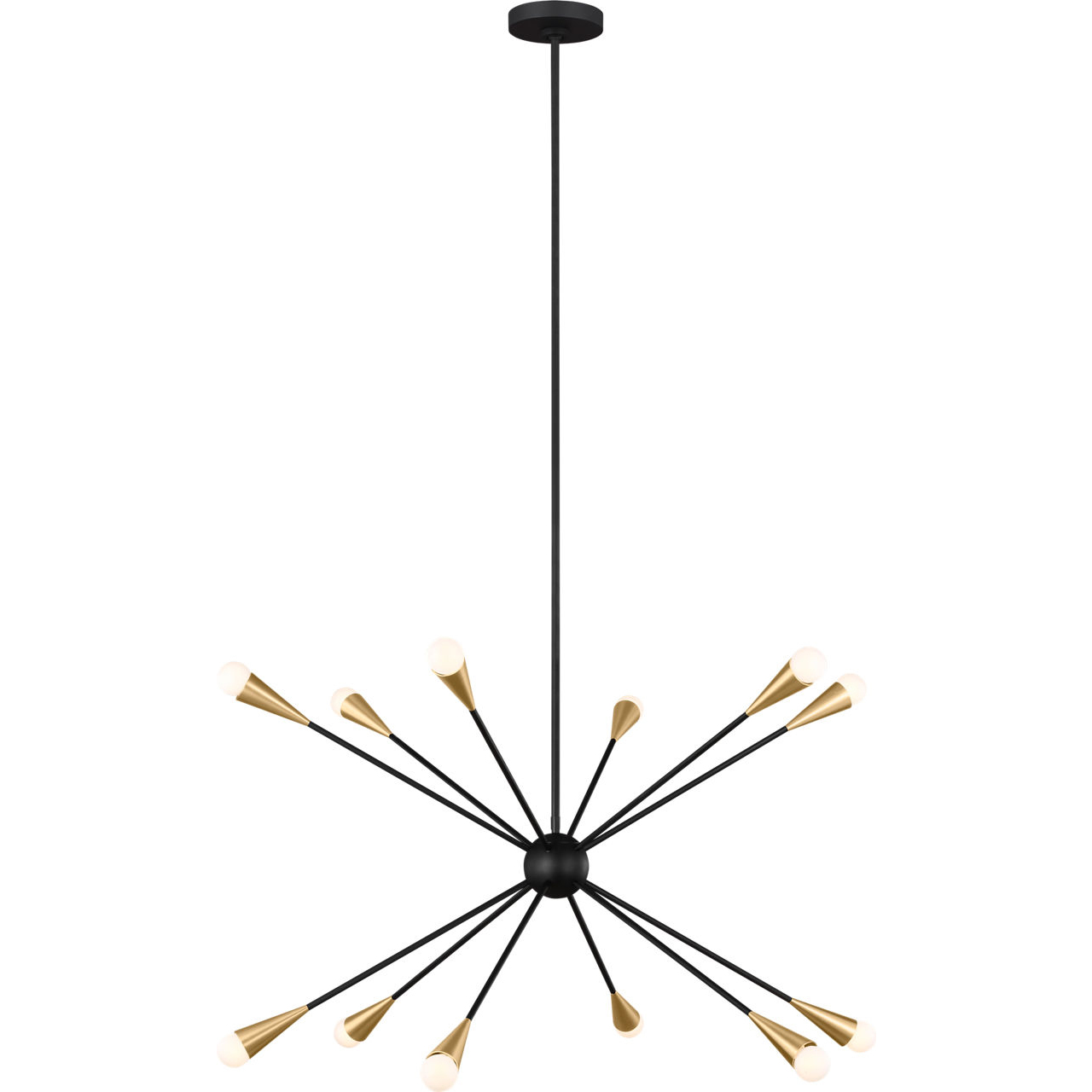 ED Ellen DeGeneres Jax 12 Light 38 inch Midnight Black Chandelier Ceiling Light