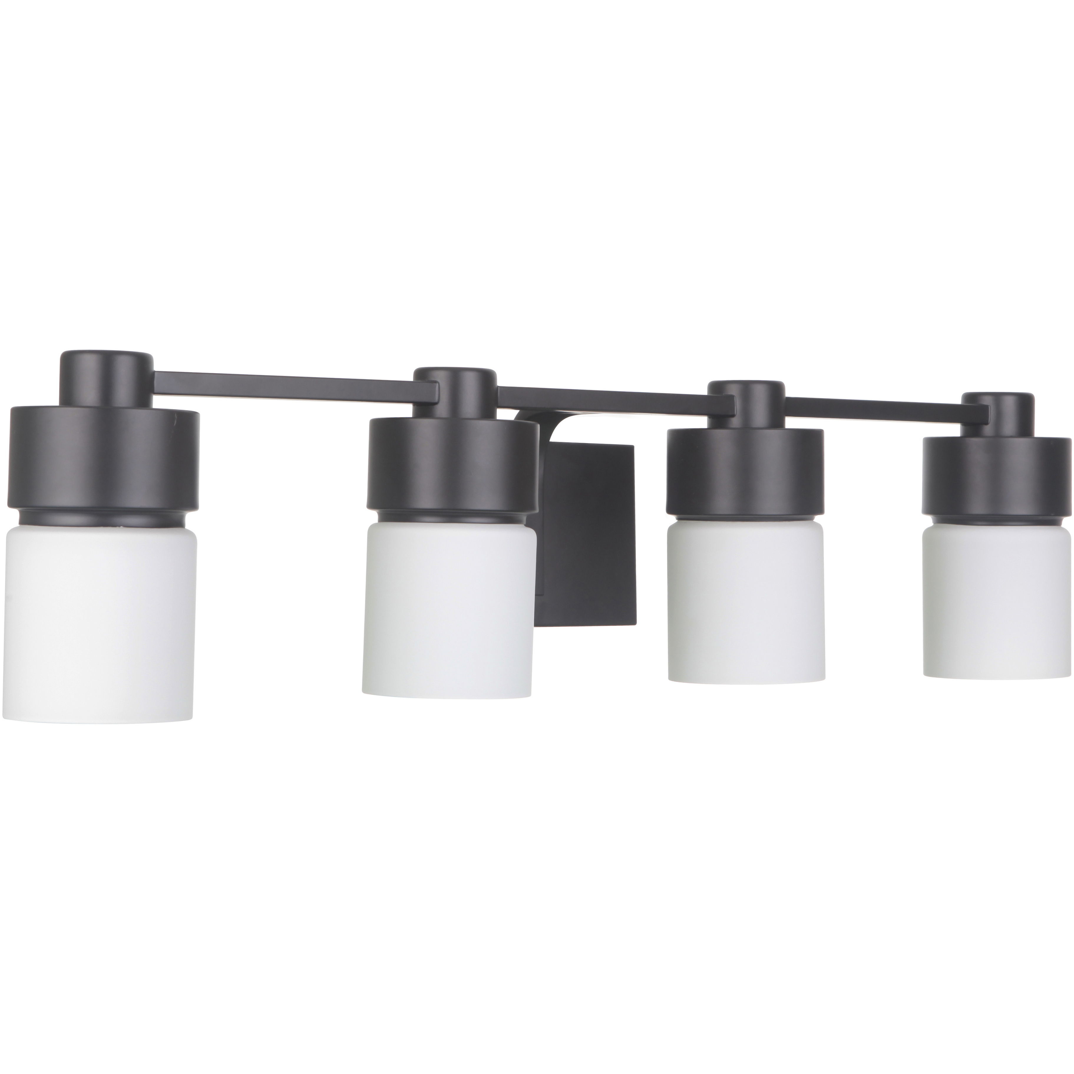 Neighborhood District 4 Light 31 inch Flat Black Vanity Light Wall Light