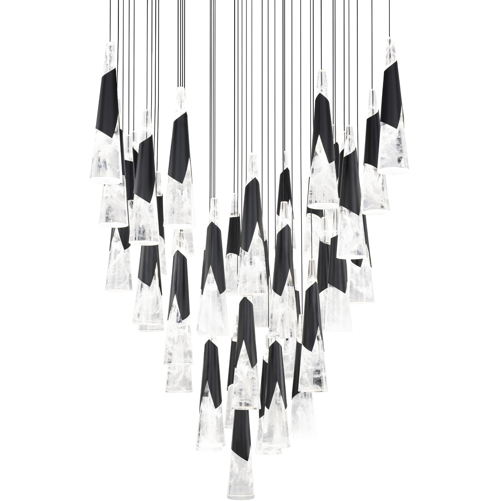 Kilt 41 Light 36 inch Black Multi-Light Pendant Ceiling Light