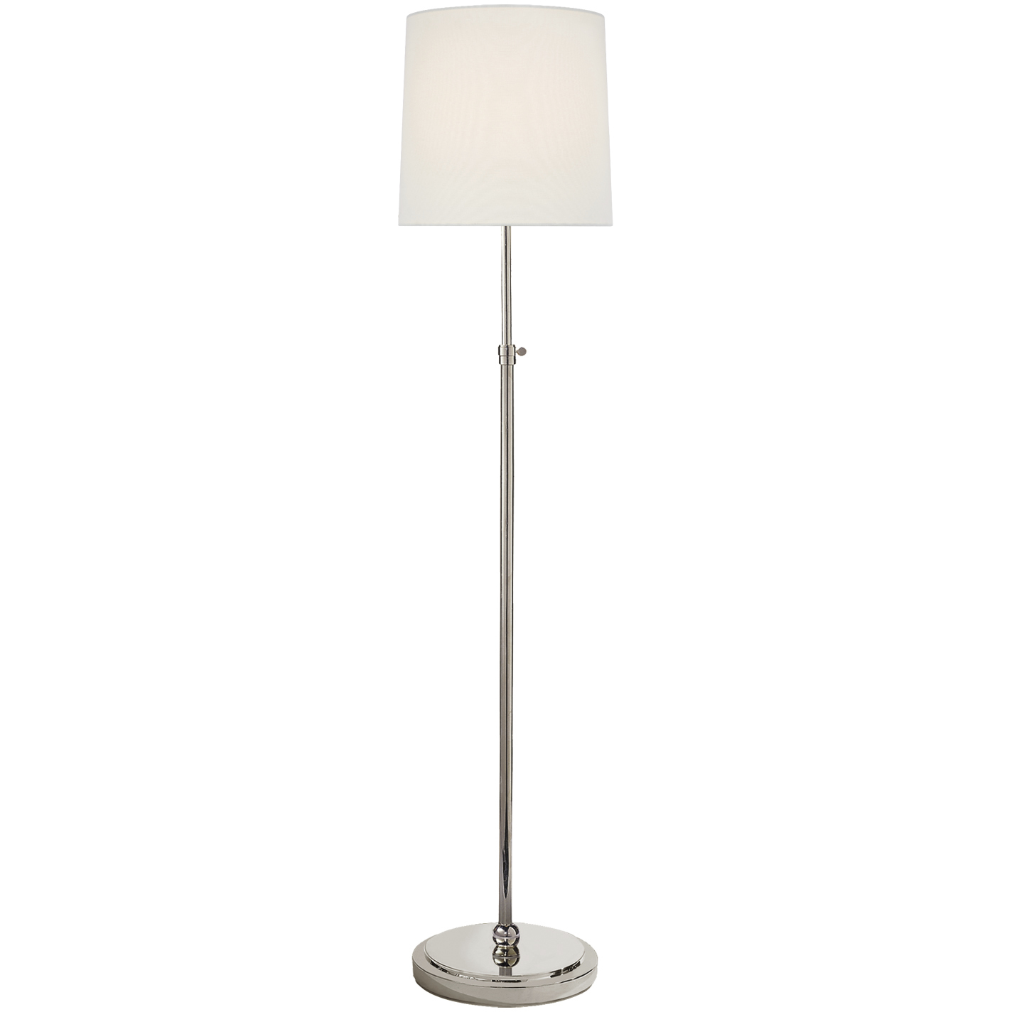 Thomas O'Brien Bryant 44 inch 150 watt Polished Nickel Floor Lamp Portable Light in Linen