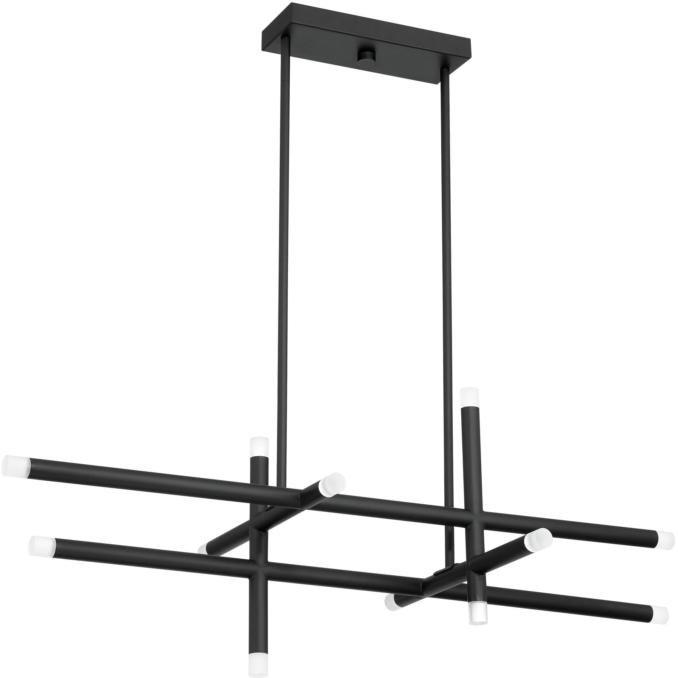 Manhattan LED 48 inch Matte Black Linear Chandelier Ceiling Light