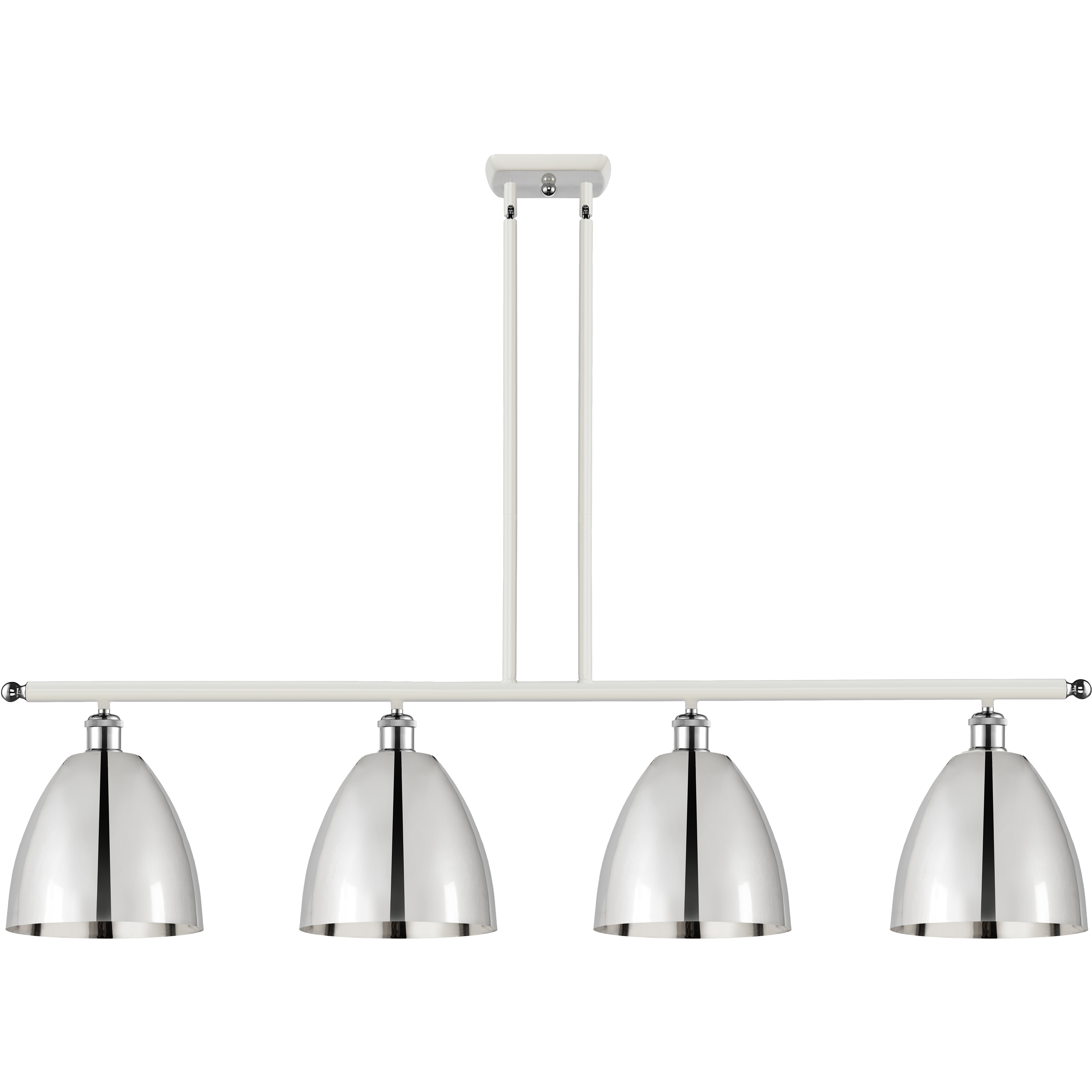 Ballston Dome LED 48 inch White and Polished Chrome Island Light Ceiling Light