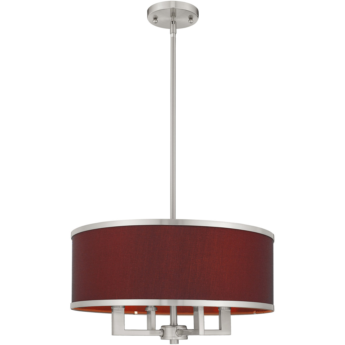 Park Ridge 4 Light 18 inch Brushed Nickel Pendant Chandelier Ceiling Light