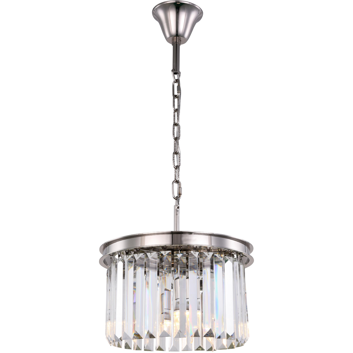Sydney 3 Light 16 inch Polished Nickel Pendant Ceiling Light in Clear, Urban Classic