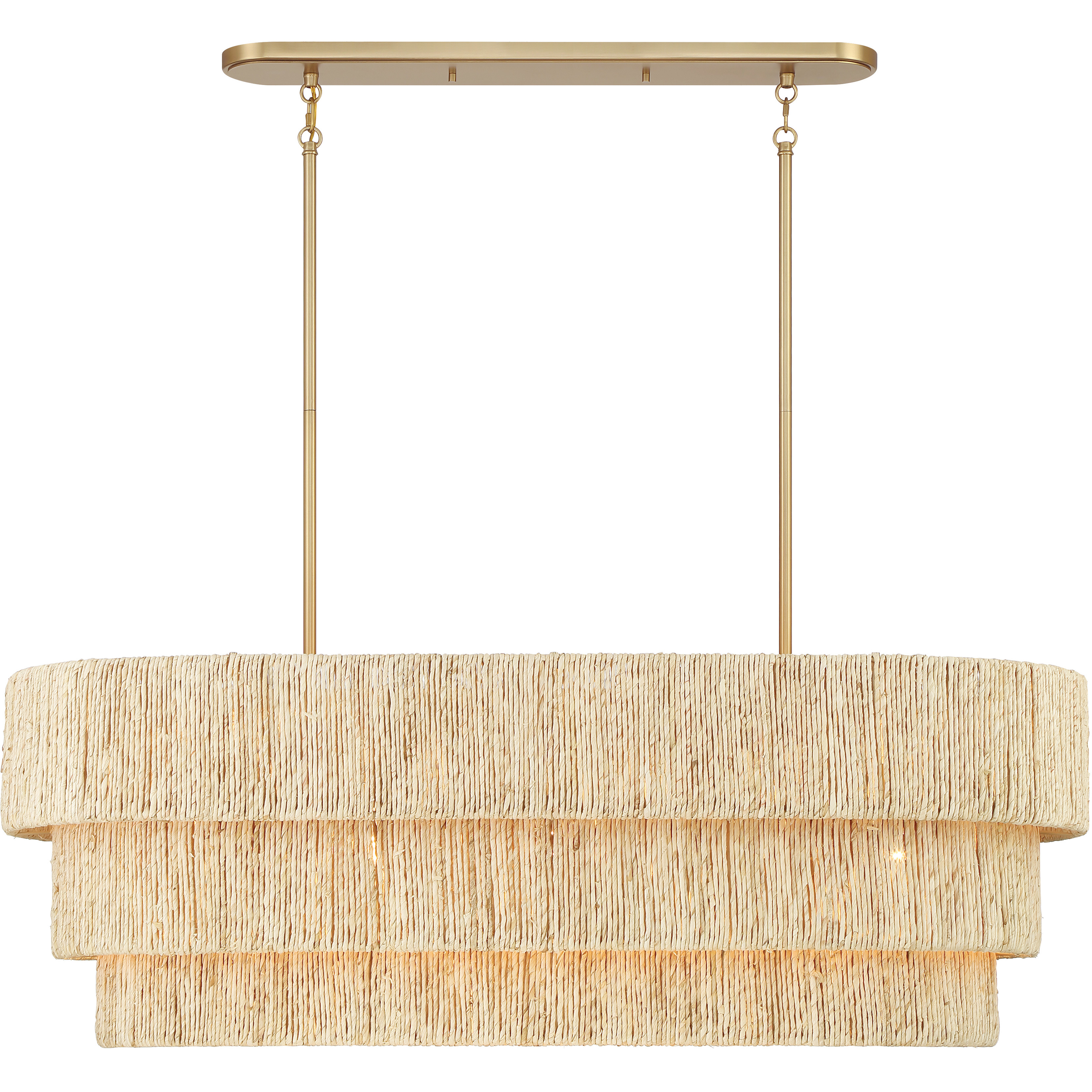 Caviana 5 Light 48 inch Signature Brass Pendant Ceiling Light