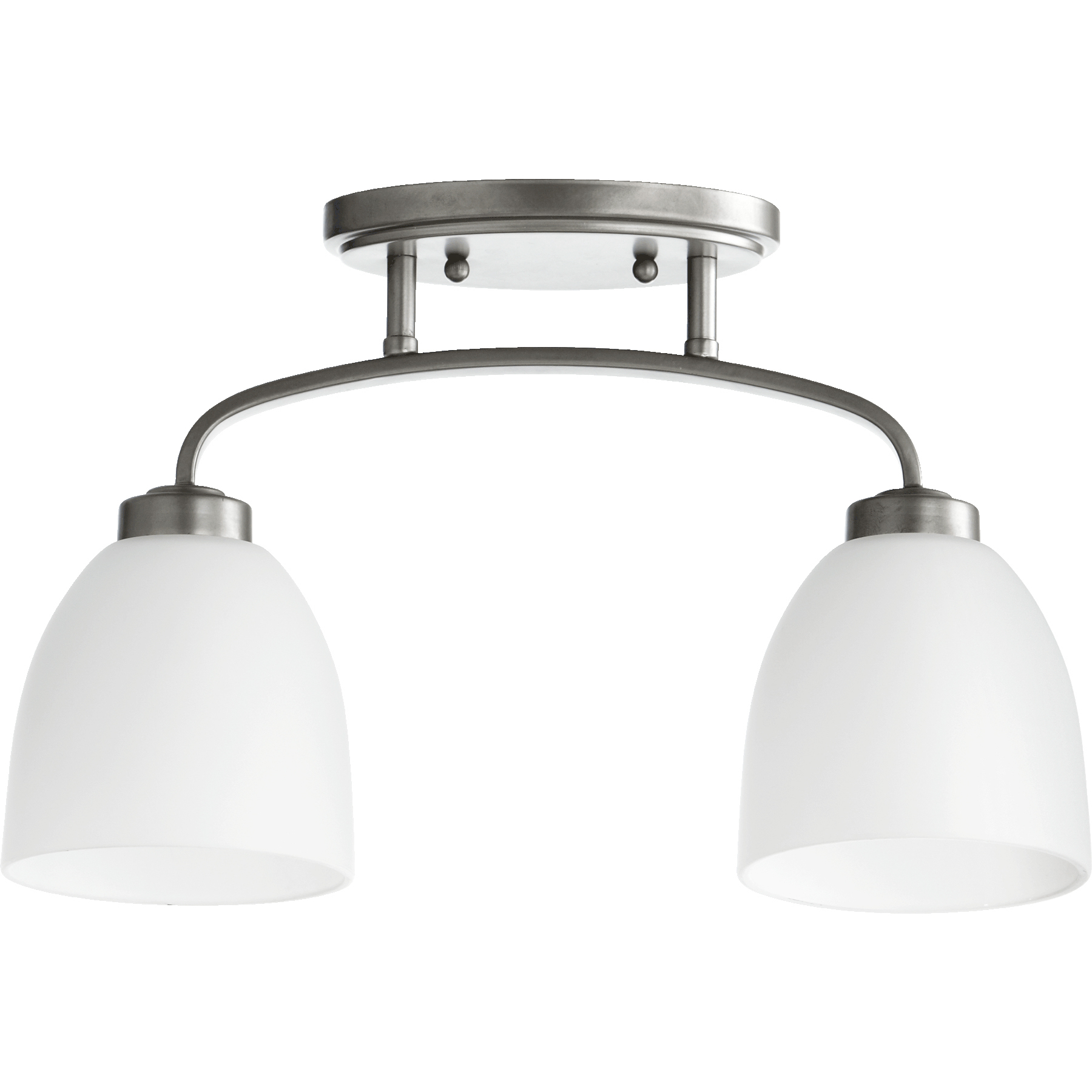 Reyes 2 Light 5 inch Classic Nickel Flush Mount Ceiling Light