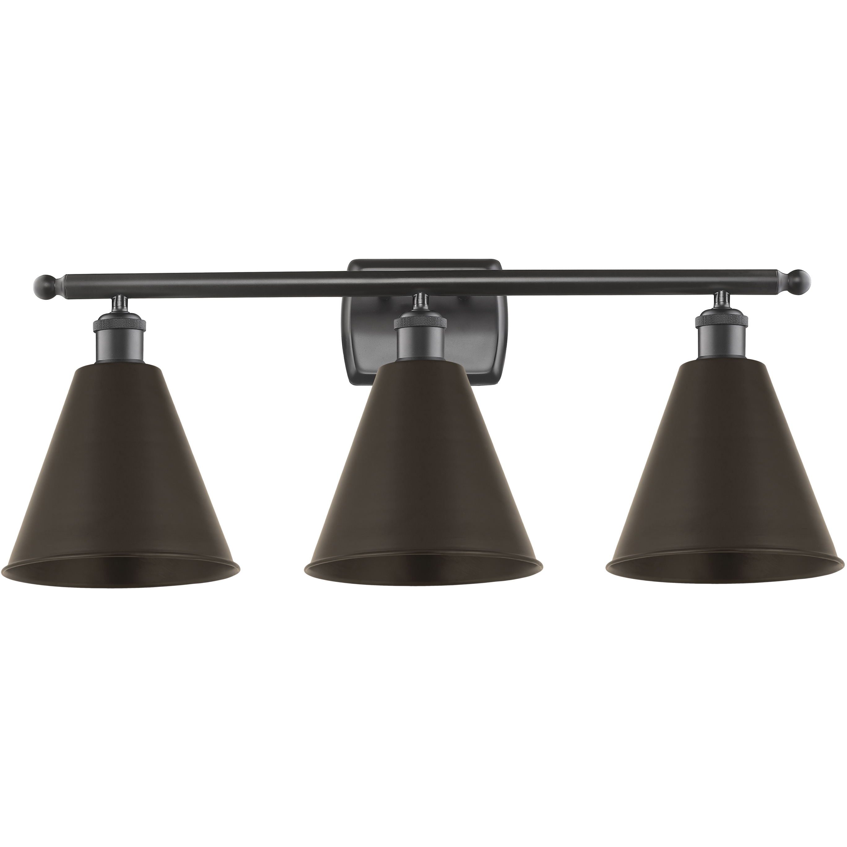 Ballston Cone 3 Light 28 inch Oil Rubbed Bronze Bath Vanity Light Wall Light