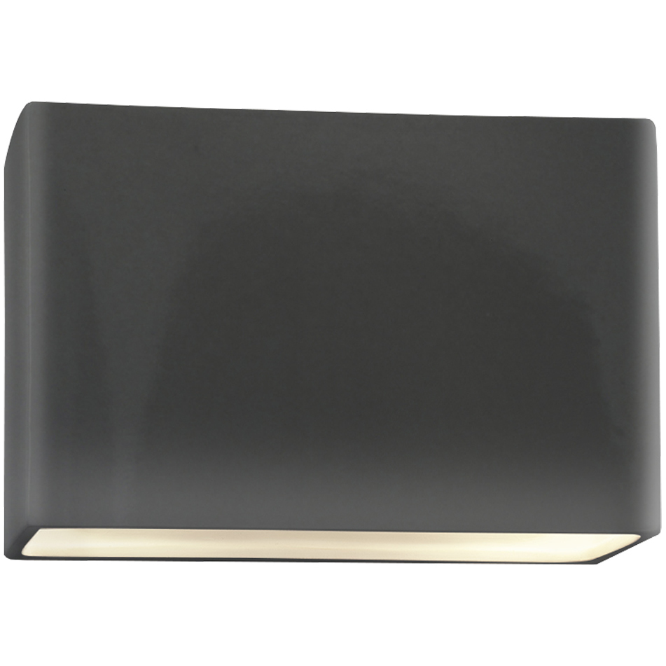 Ambiance Collection LED 8 inch Gloss Grey Outdoor Wall Sconce