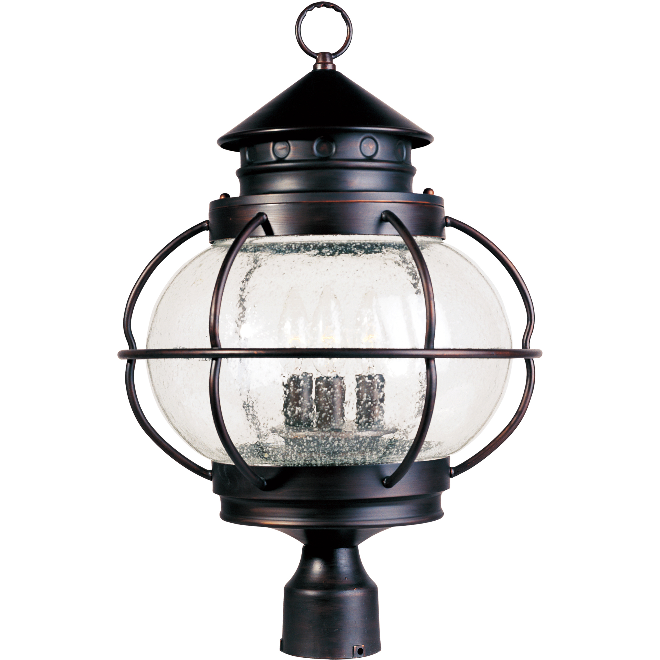 Portsmouth 3 Light 22 inch Oil Rubbed Bronze Outdoor Pole/Post Mount